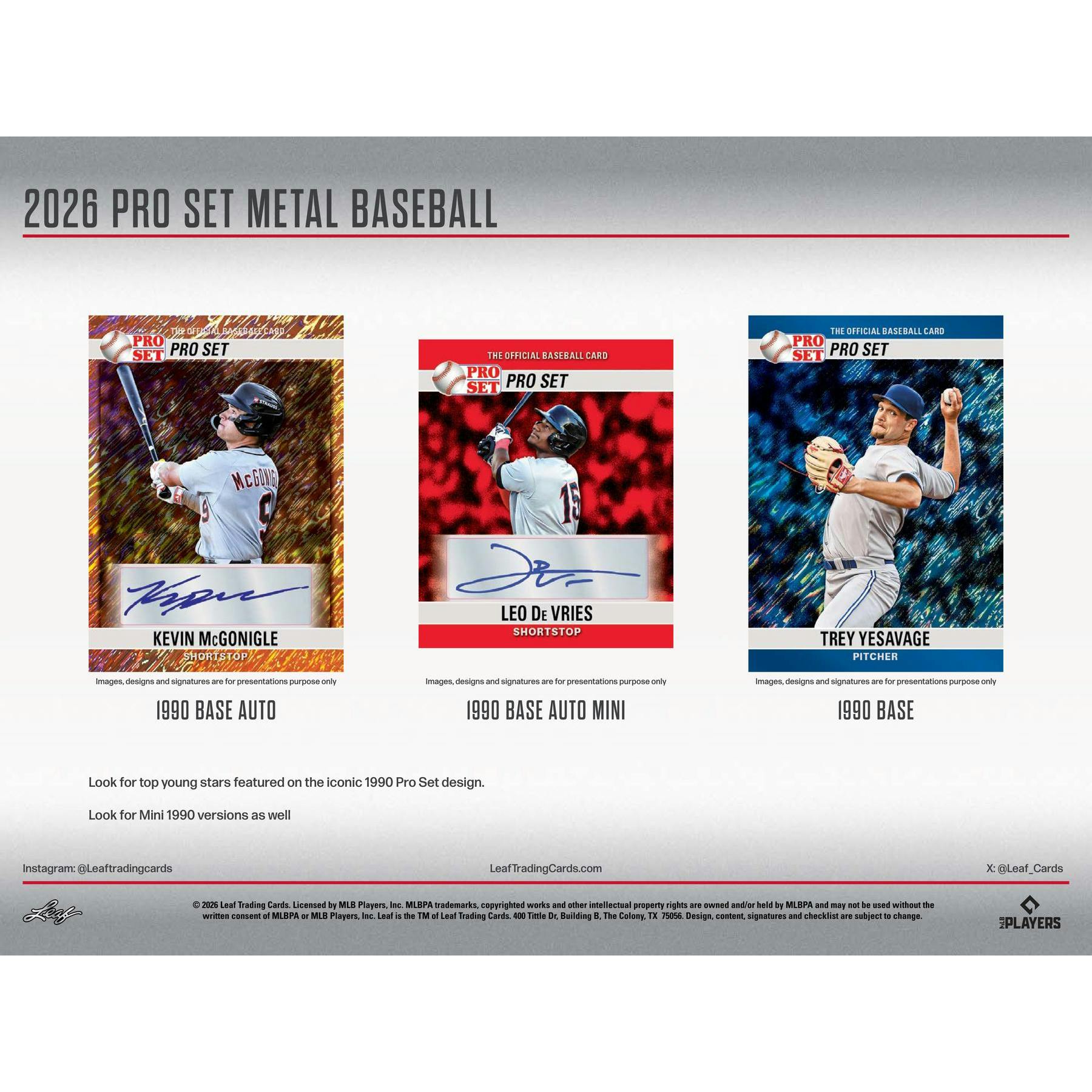 2026 Leaf Pro Set Metal Baseball Hobby 10-Box Case