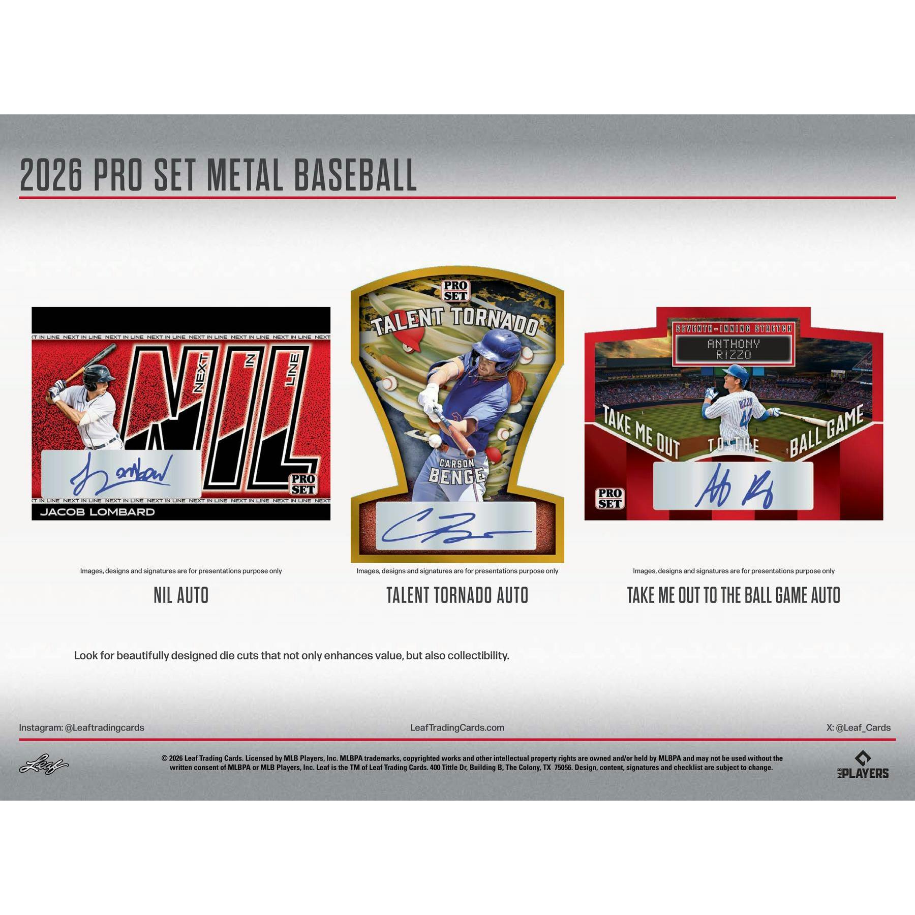 2026 Leaf Pro Set Metal Baseball Hobby Jumbo Box