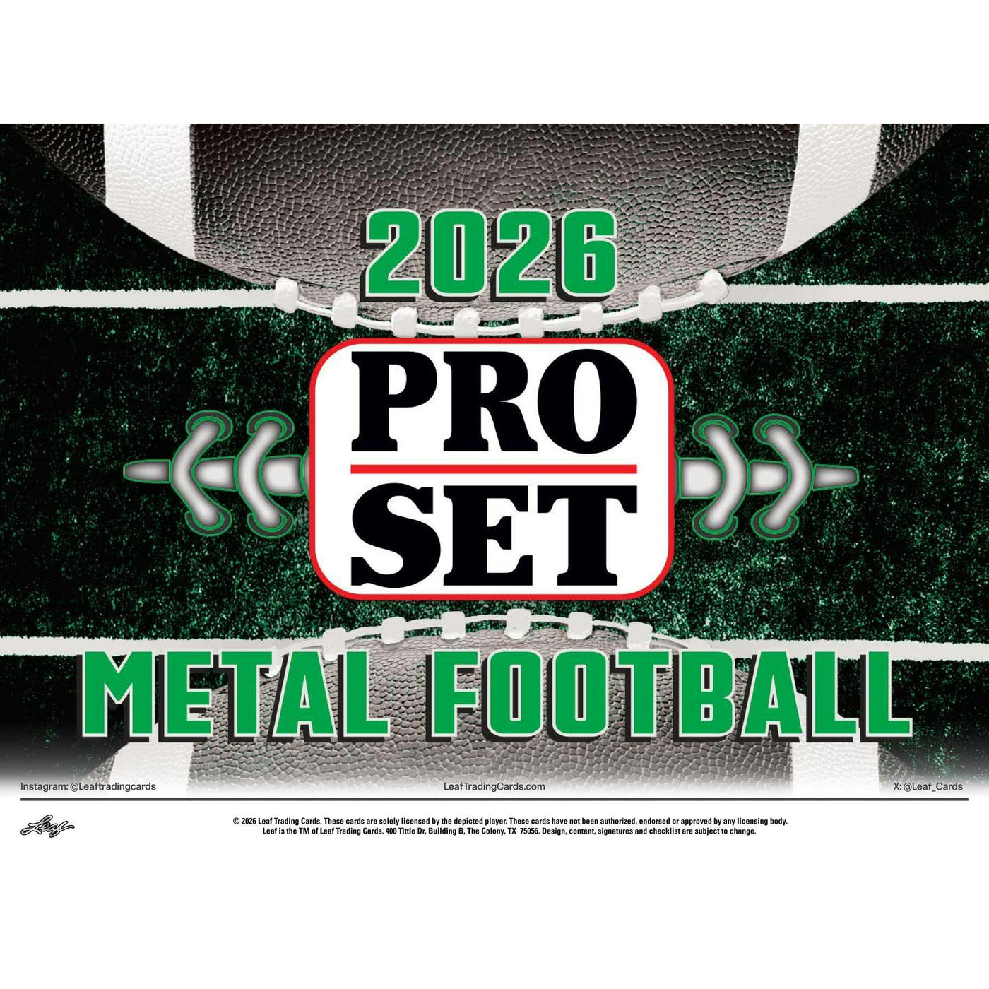 2026 Leaf Pro Set Metal Football Hobby Box