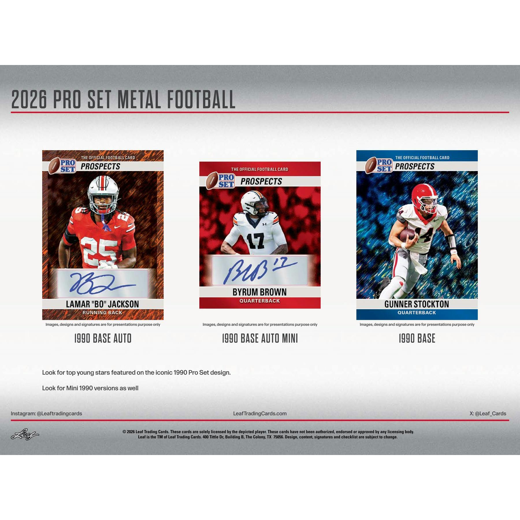 2026 Leaf Pro Set Metal Football Hobby Box