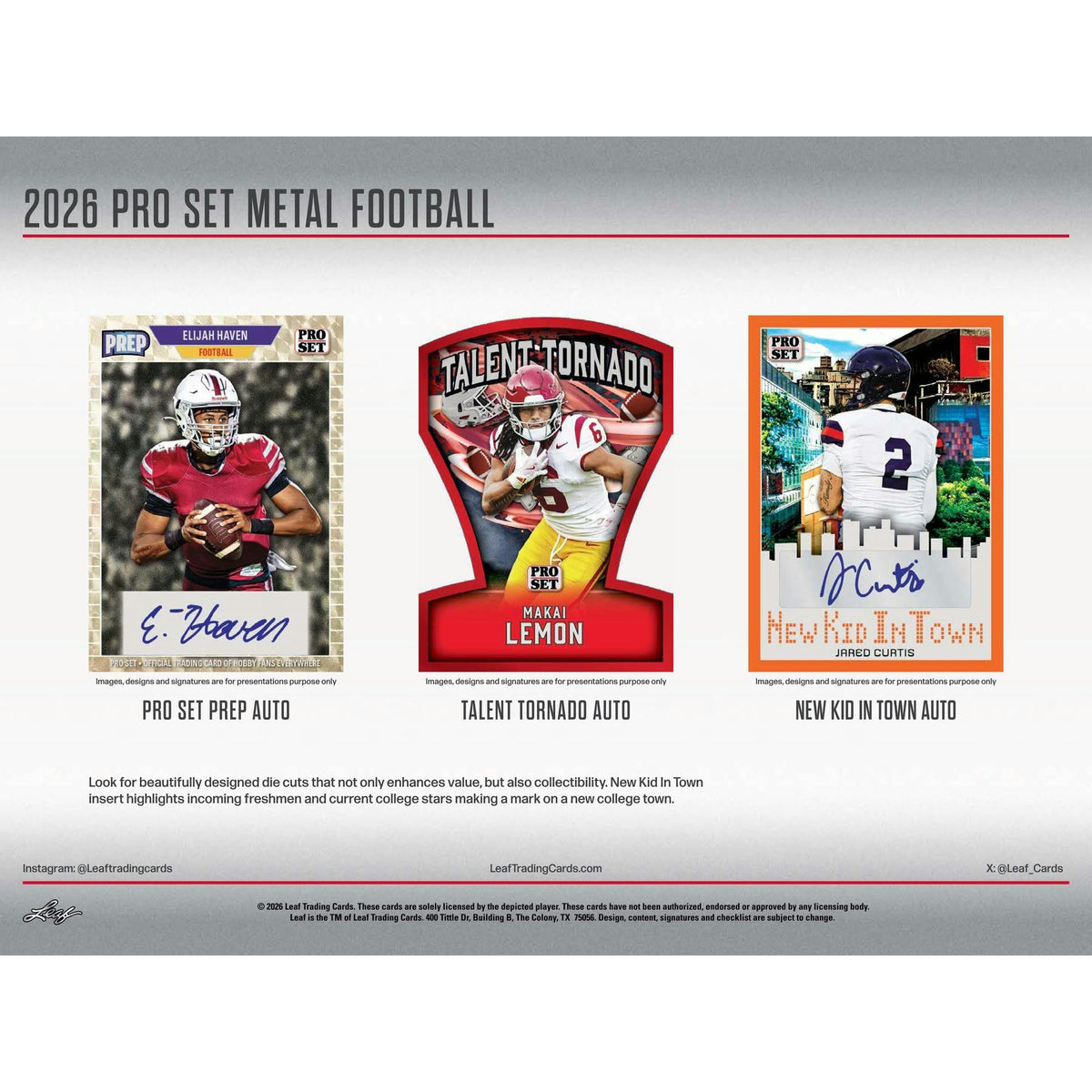 2026 Leaf Pro Set Metal Football Hobby Jumbo Box