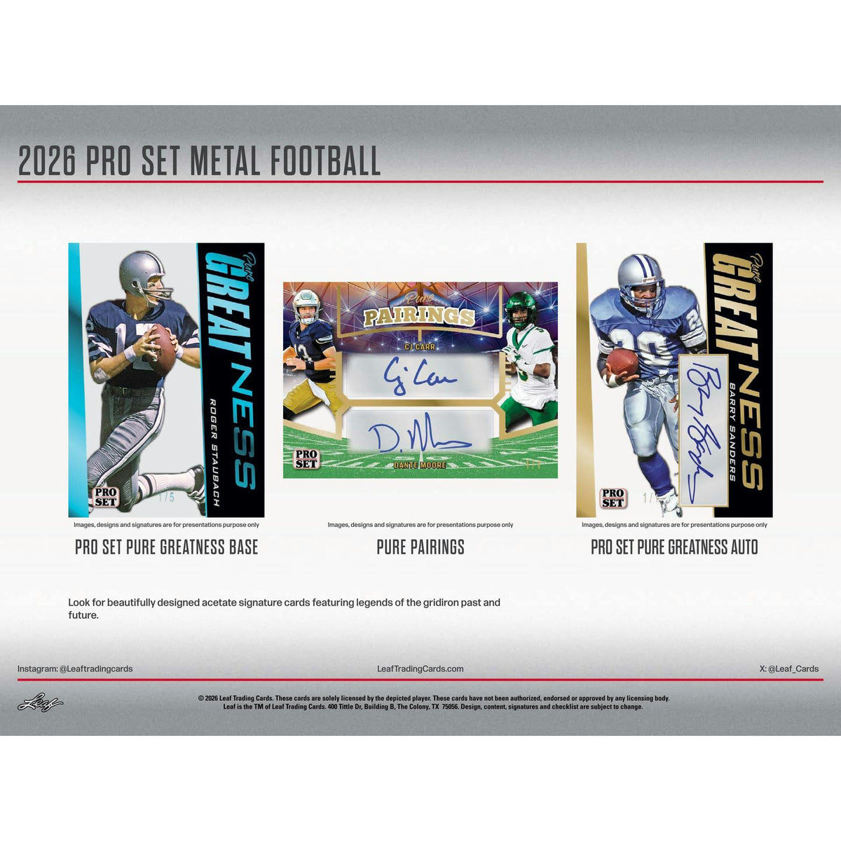 2026 Leaf Pro Set Metal Football Hobby Jumbo Box