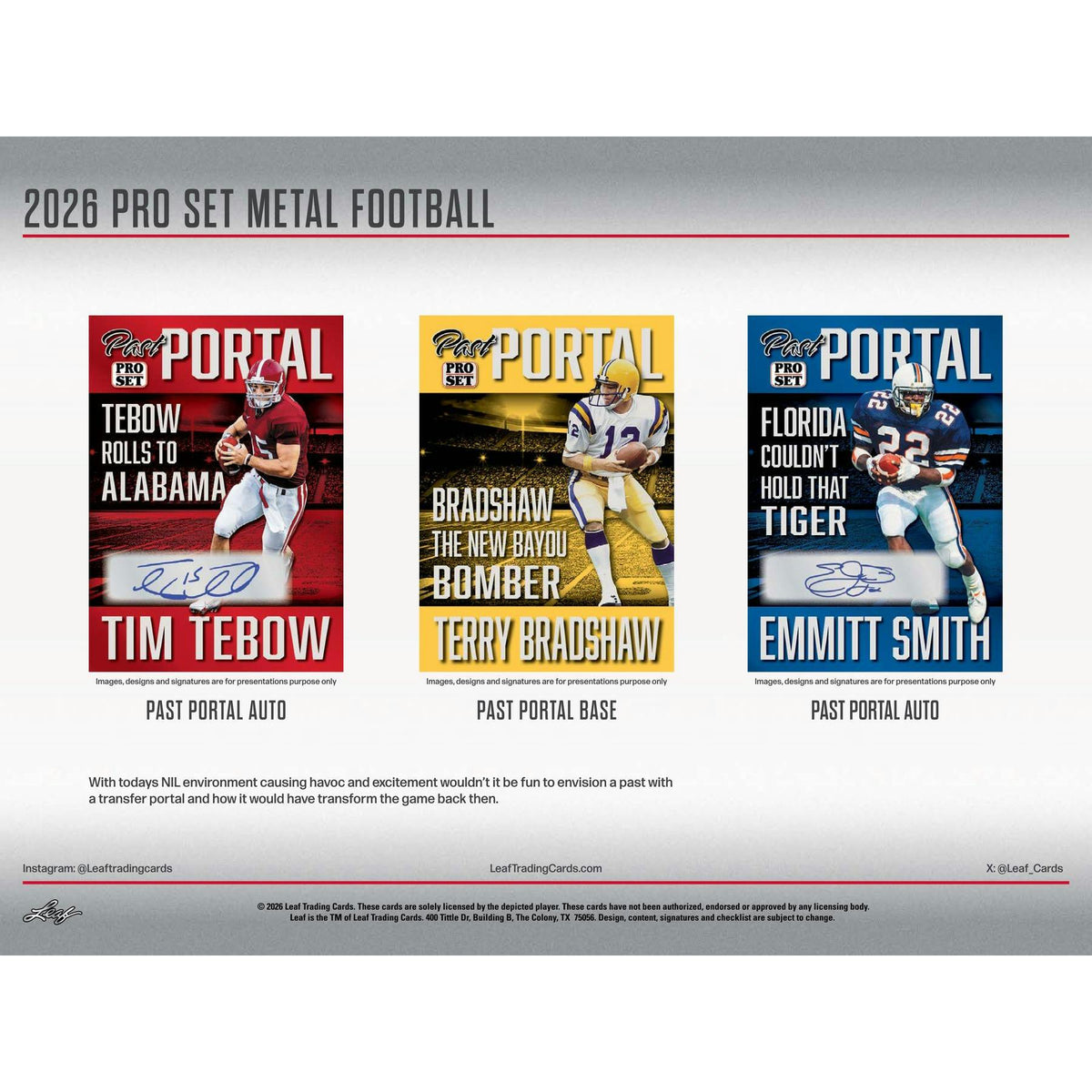 2026 Leaf Pro Set Metal Football Hobby Box