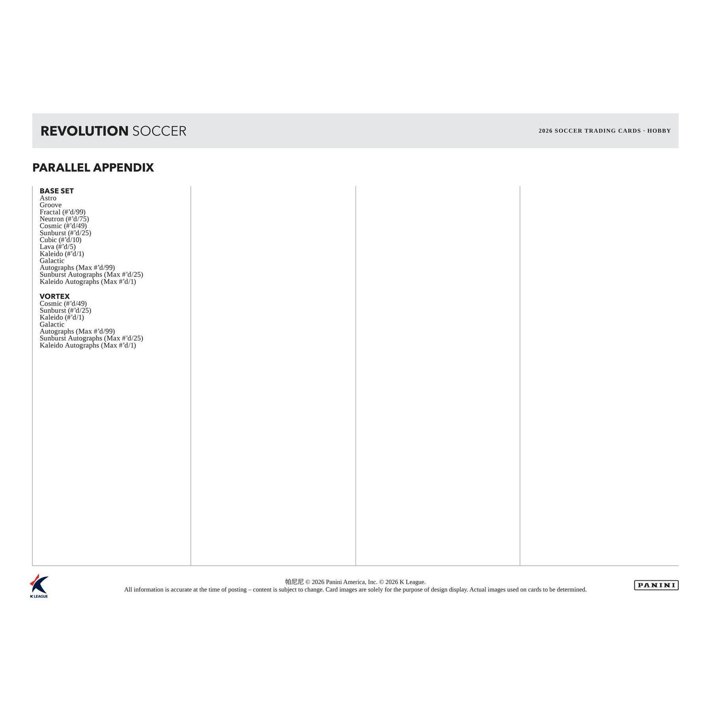 2026 Panini Revolution K League Soccer Hobby 8-Box Case
