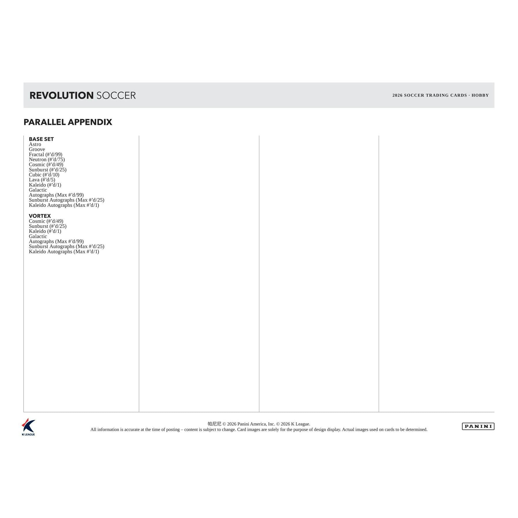 2026 Panini Revolution K League Soccer Hobby 8-Box Case