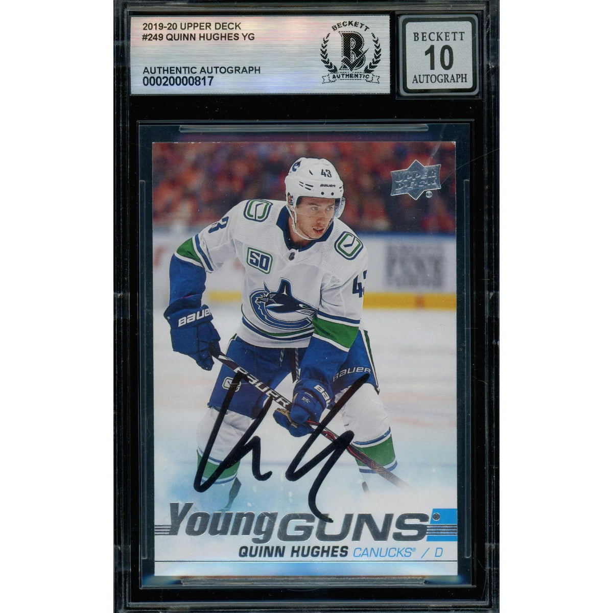 2025/26 Hit Parade Autographed Slabbed Hockey Card Young Gun Edition Series 1 Hobby 10-Box Case