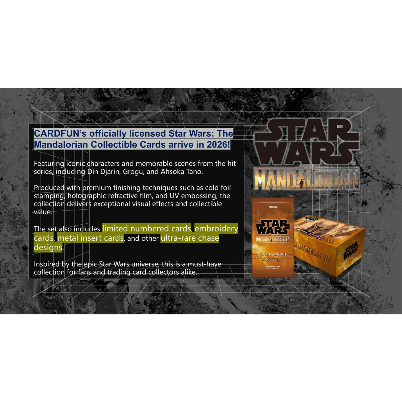2026 Card.Fun Star Wars The Mandalorian Hobby Box