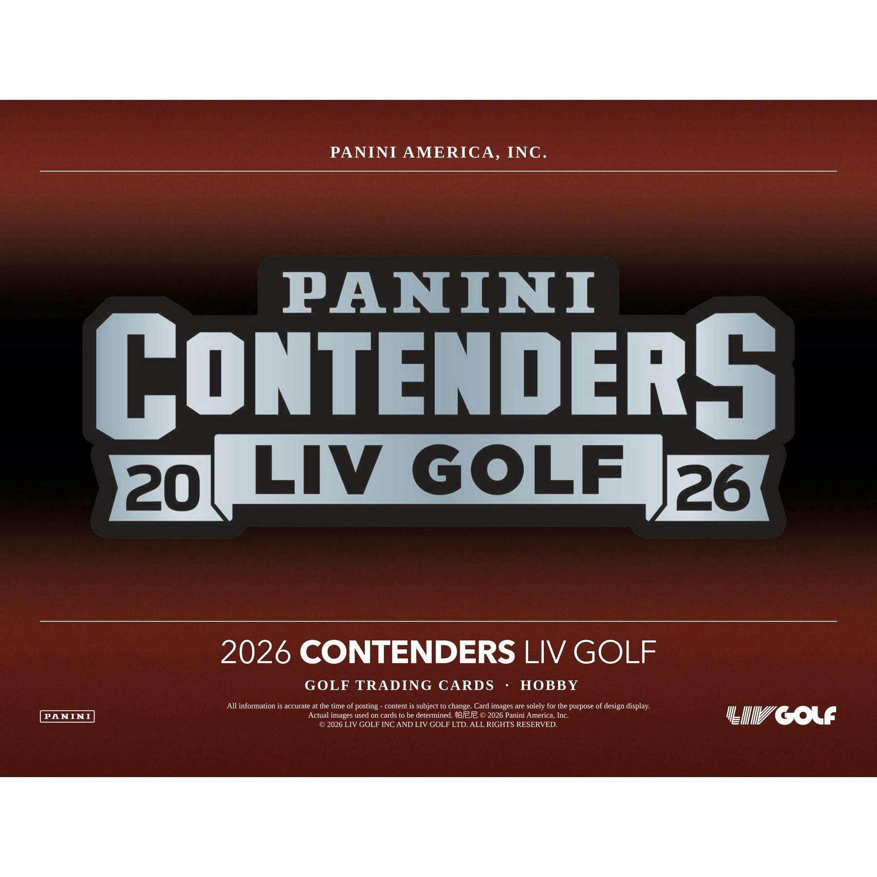 2026 Panini Contenders LIV Golf Hobby 12-Box Case (Presell)