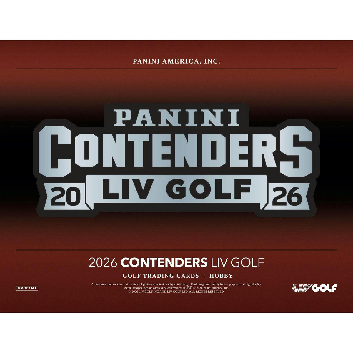 2026 Panini Contenders LIV Golf Hobby Box (Presell)