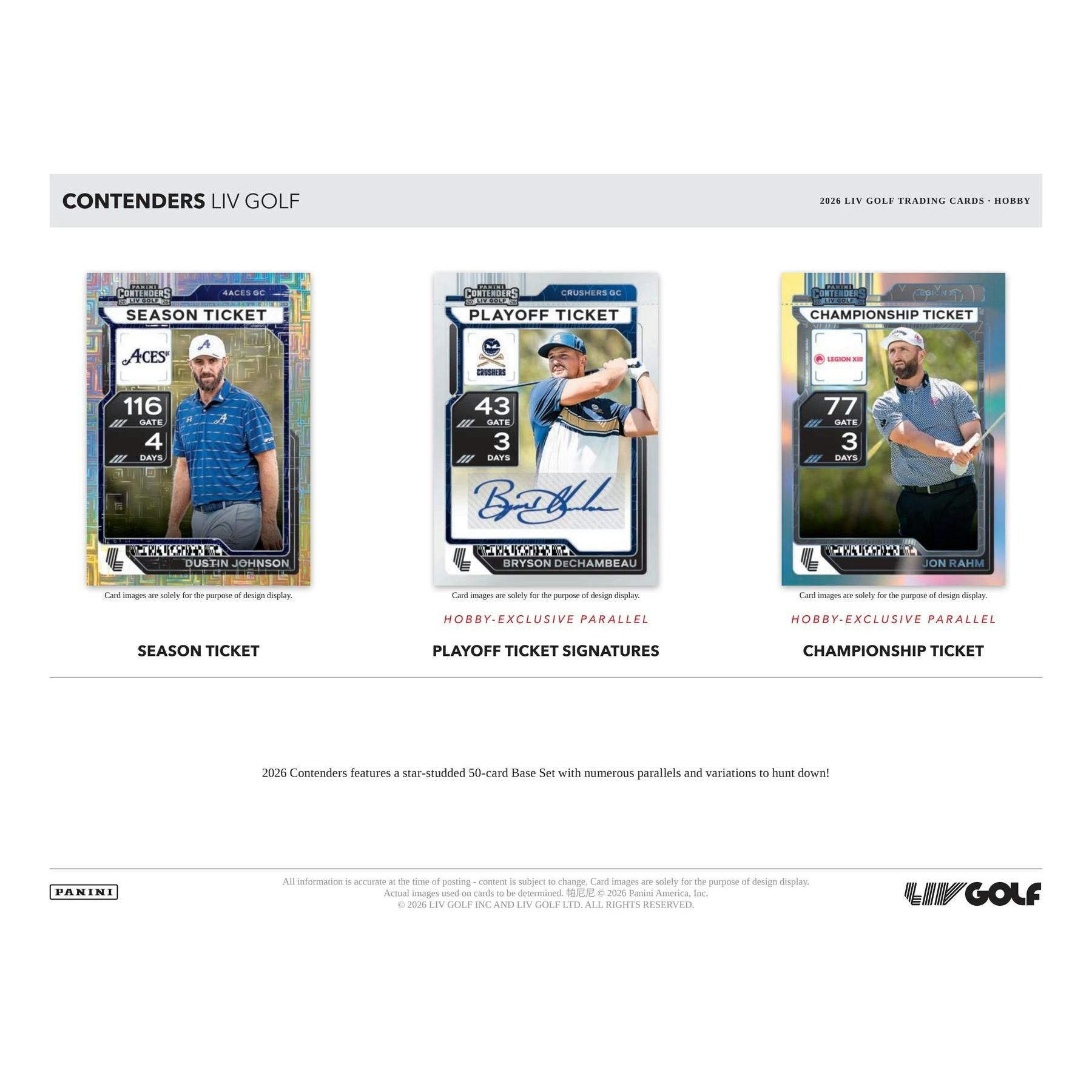 2026 Panini Contenders LIV Golf Hobby 12-Box Case (Presell)