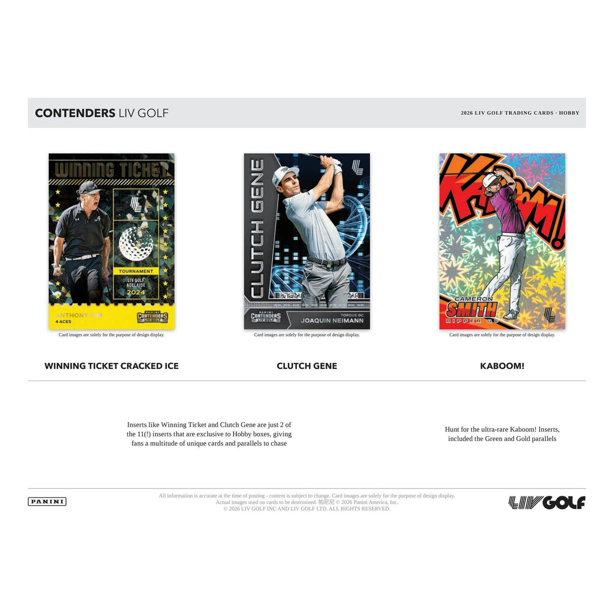 2026 Panini Contenders LIV Golf Hobby 12-Box Case (Presell)