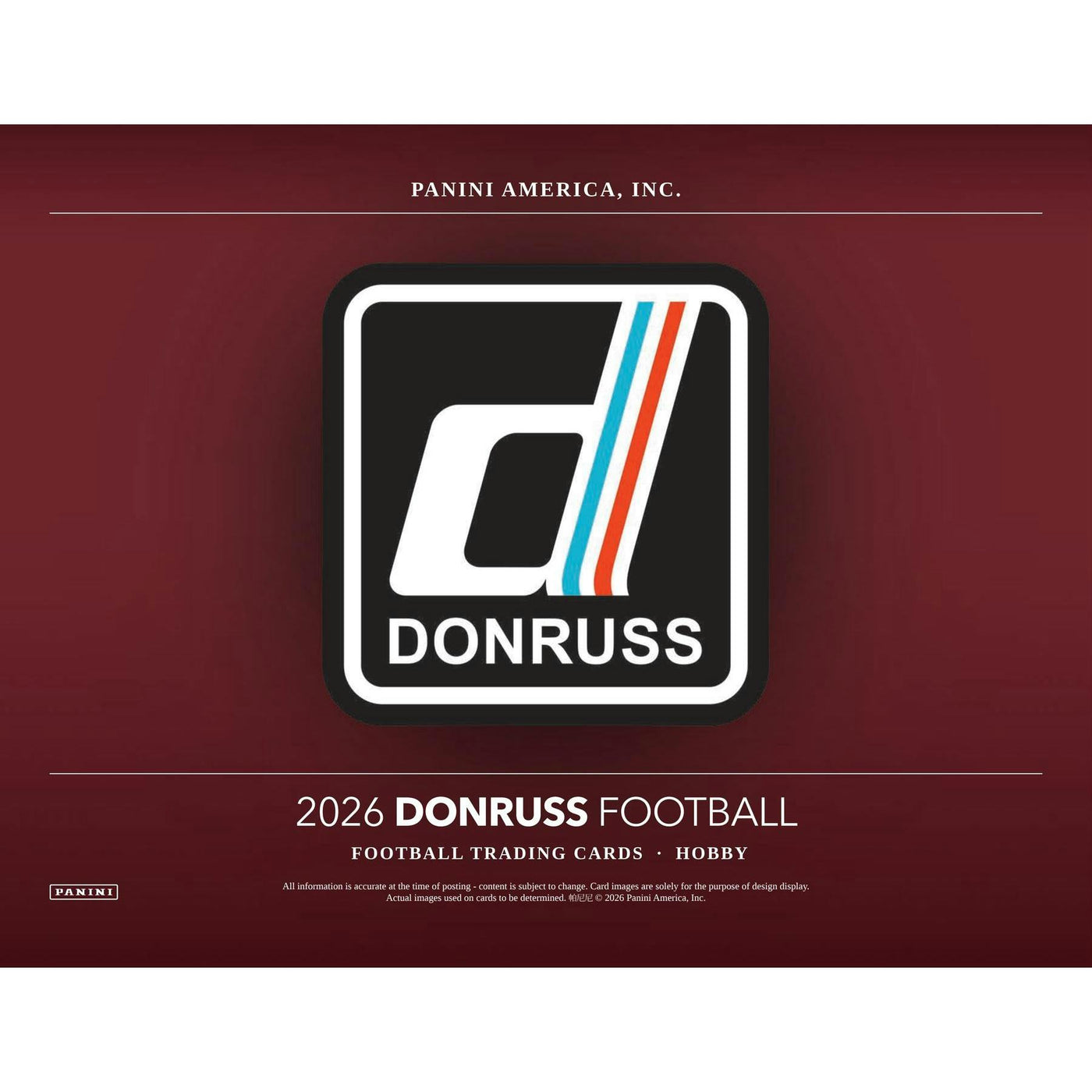 2026 Panini Donruss Football Hobby 12-Box Case (Presell)