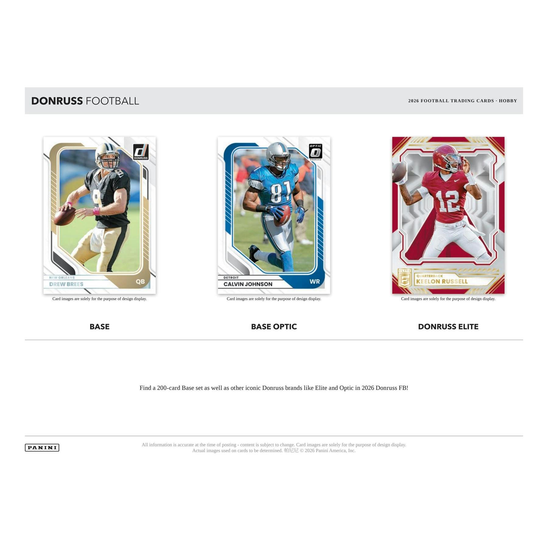 2026 Panini Donruss Football Hobby 12-Box Case (Presell)