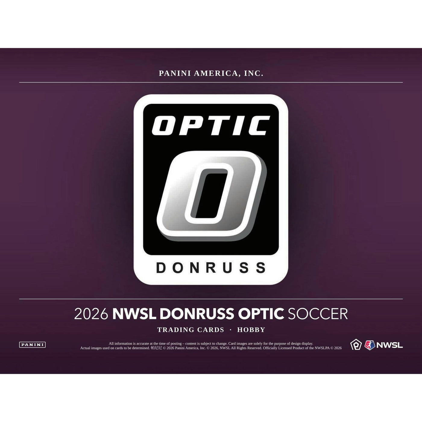 2026 Panini Donruss Optic NWSL Soccer Hobby Box (Presell)