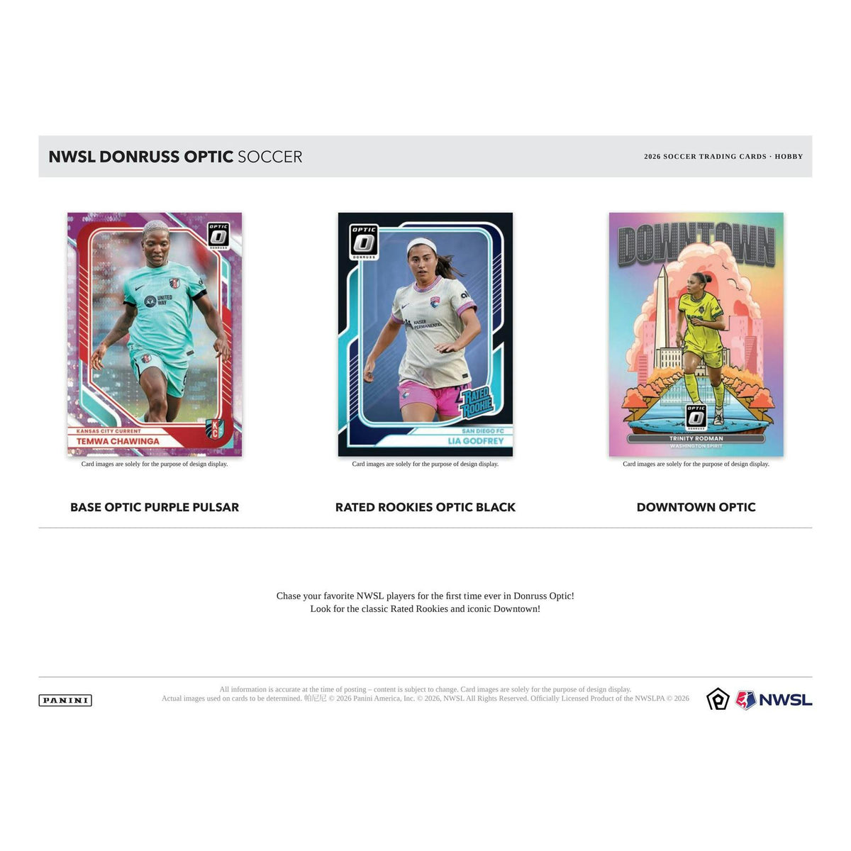 2026 Panini Donruss Optic NWSL Soccer Hobby Box (Presell)