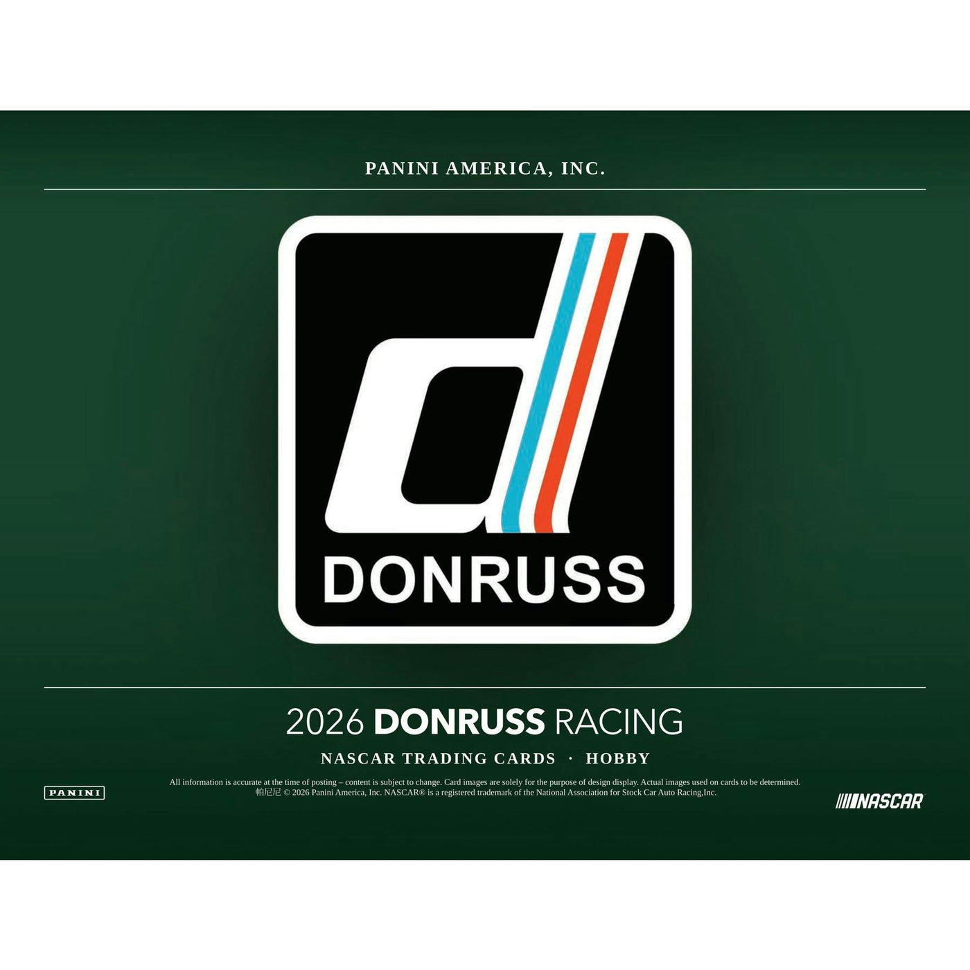 2026 Panini Donruss NASCAR Racing Hobby 20-Box Case