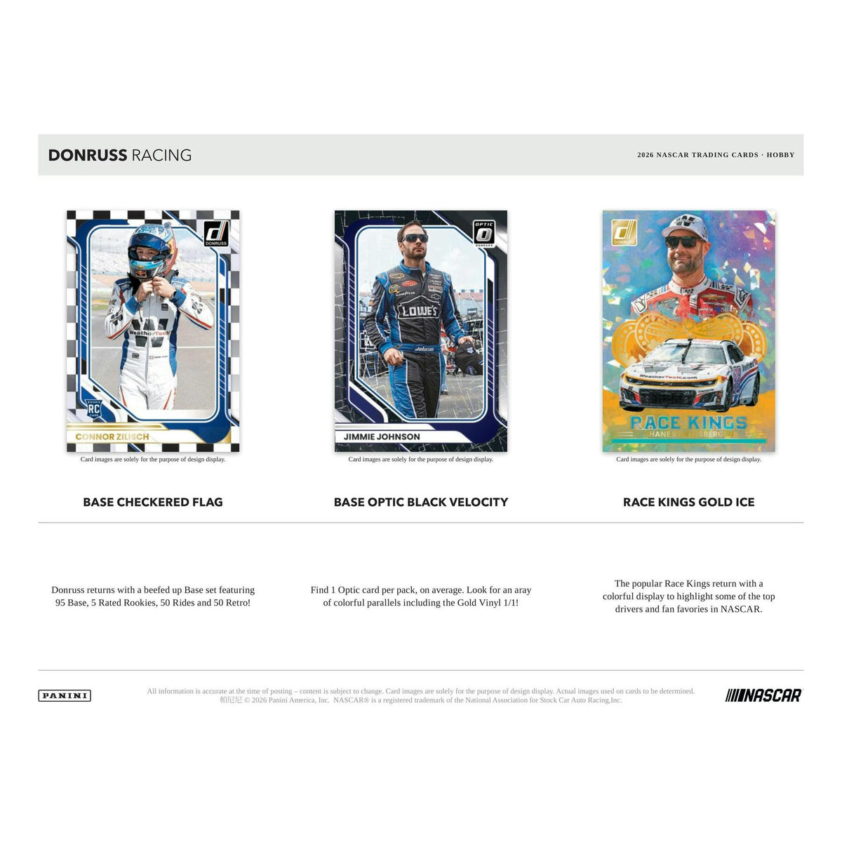 2026 Panini Donruss NASCAR Racing Hobby 20-Box Case