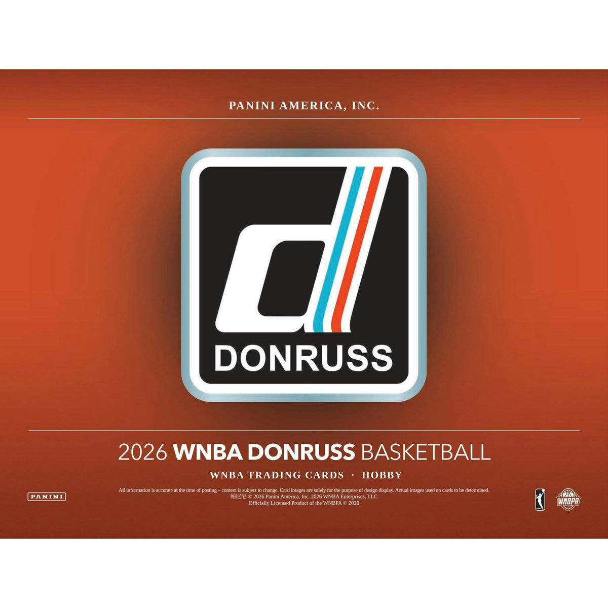 2026 Panini Donruss WNBA Basketball Hobby 16-Box Case (Presell)