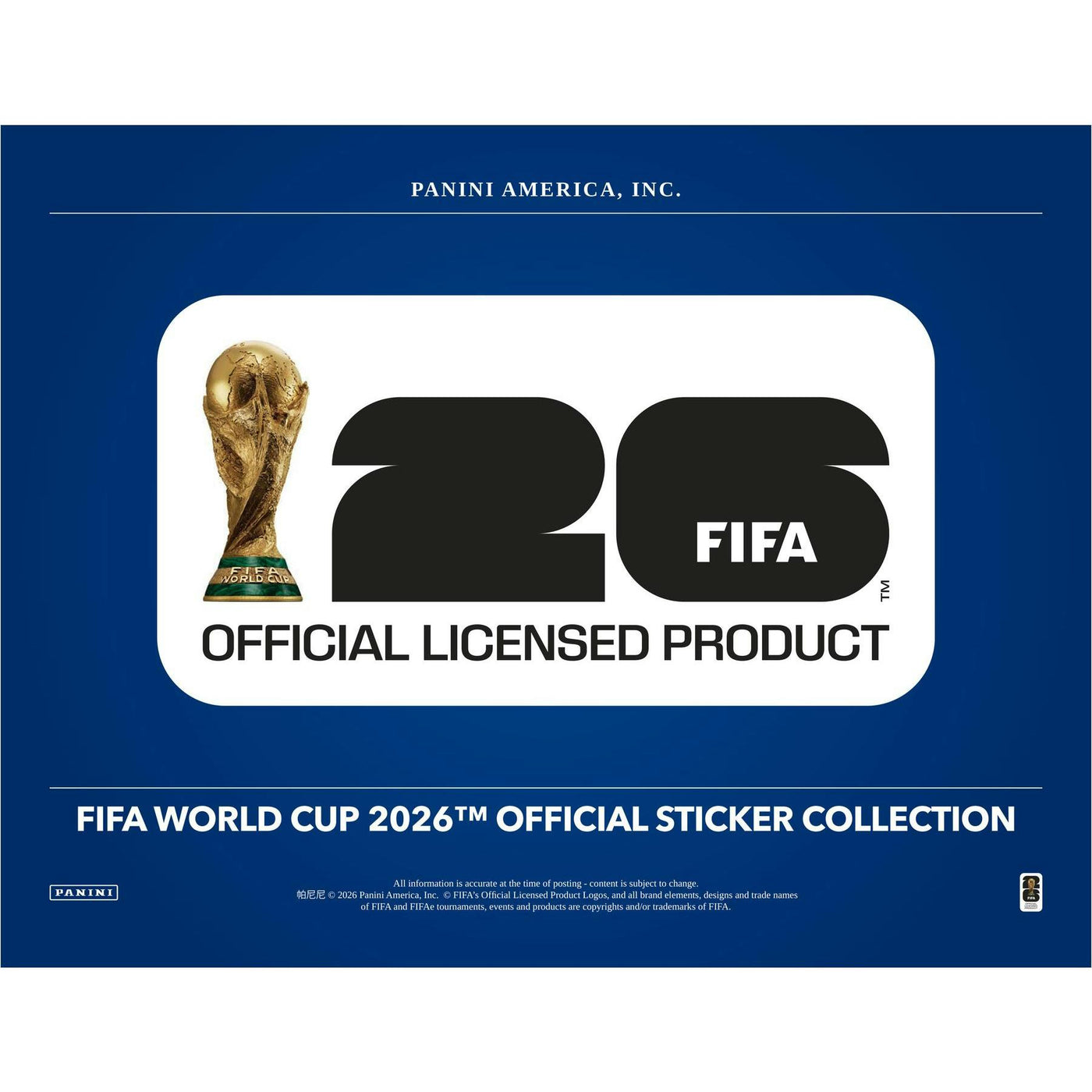 2026 Panini FIFA World Cup Soccer Sticker Album - U.S. Version