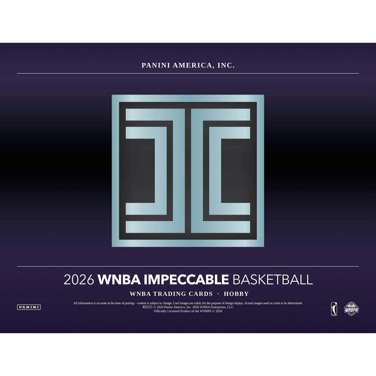 2026 Panini Impeccable WNBA Basketball Hobby 3-Box Case (Presell)