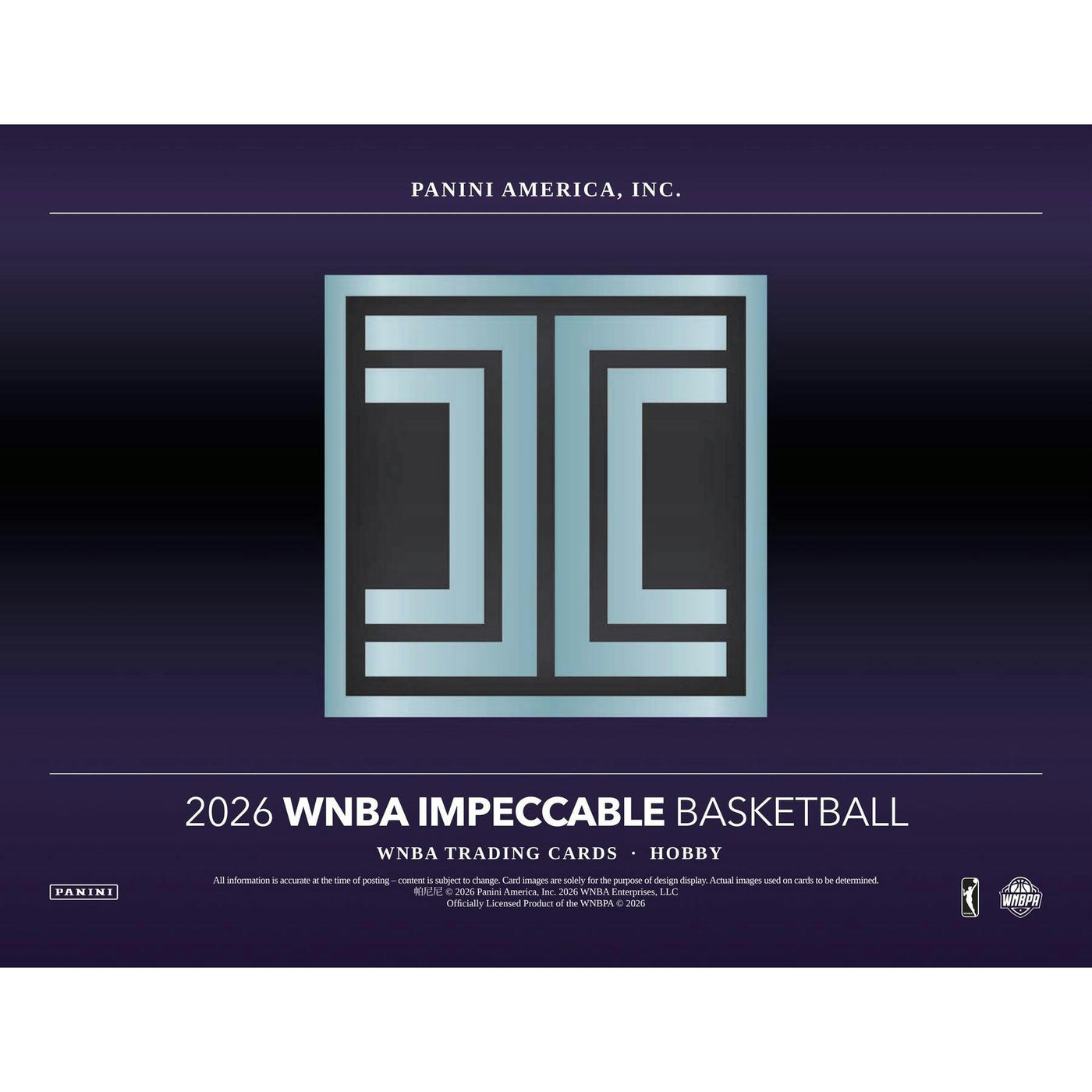 2026 Panini Impeccable WNBA Basketball Hobby Box (Presell)