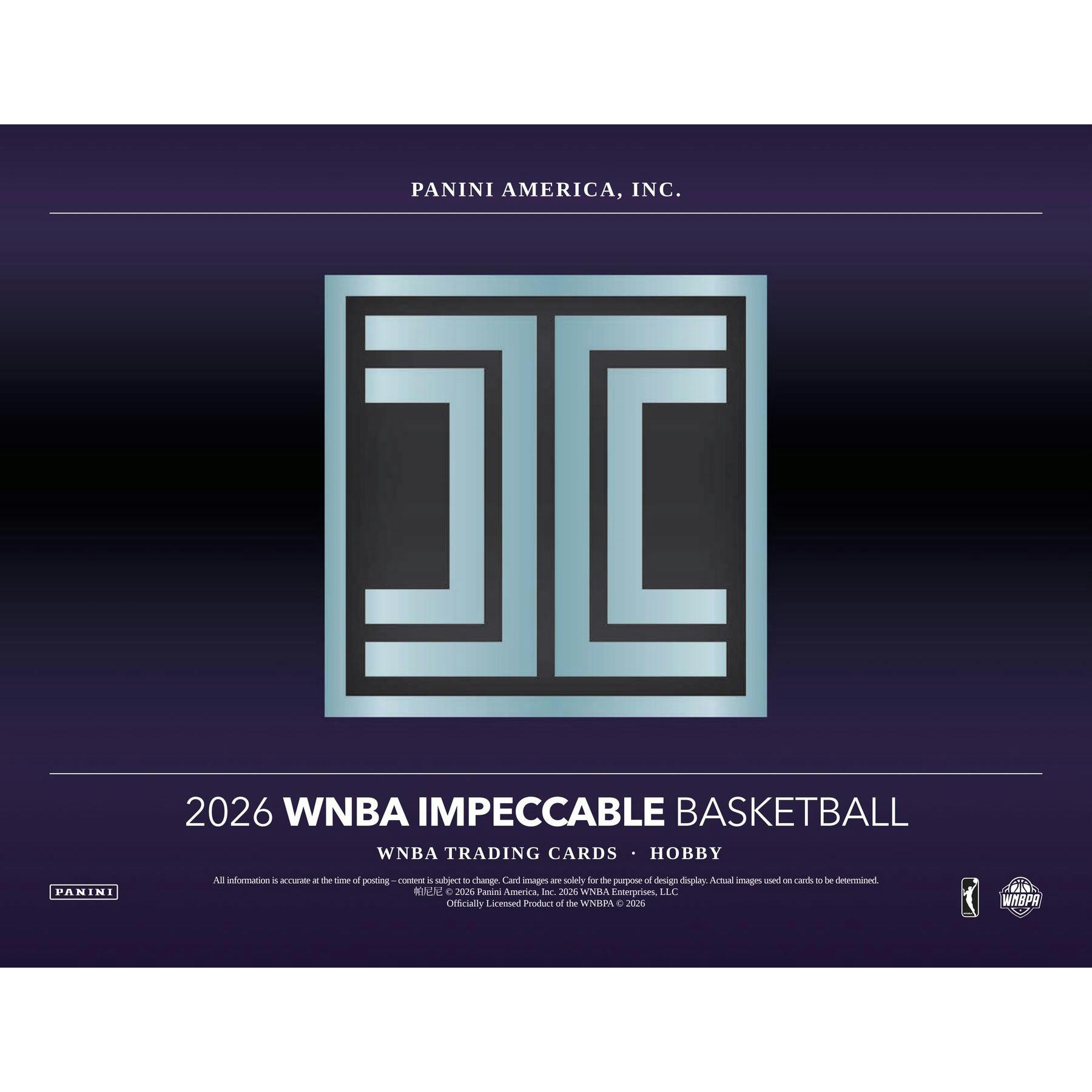 2026 Panini Impeccable WNBA Basketball Hobby Box (Presell)