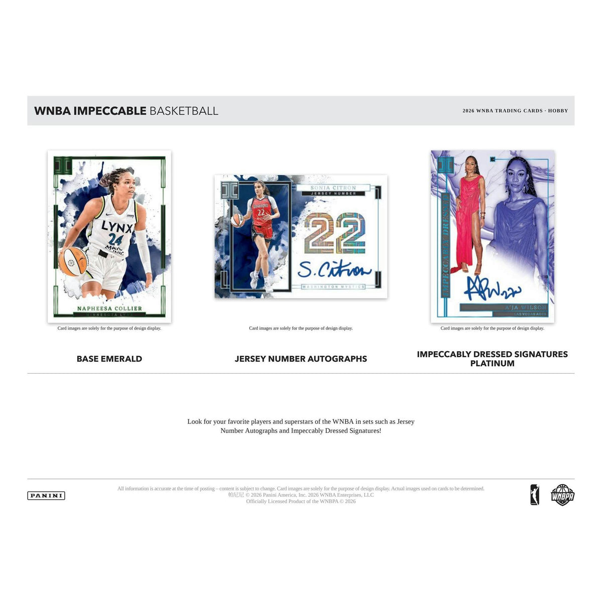 2026 Panini Impeccable WNBA Basketball Hobby 3-Box Case (Presell)