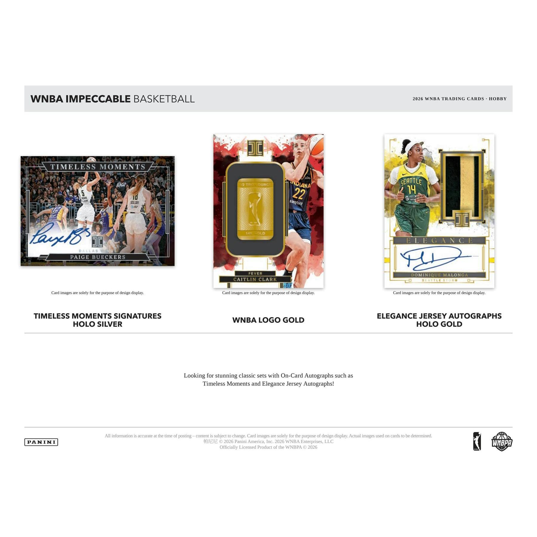 2026 Panini Impeccable WNBA Basketball Hobby 3-Box Case (Presell)