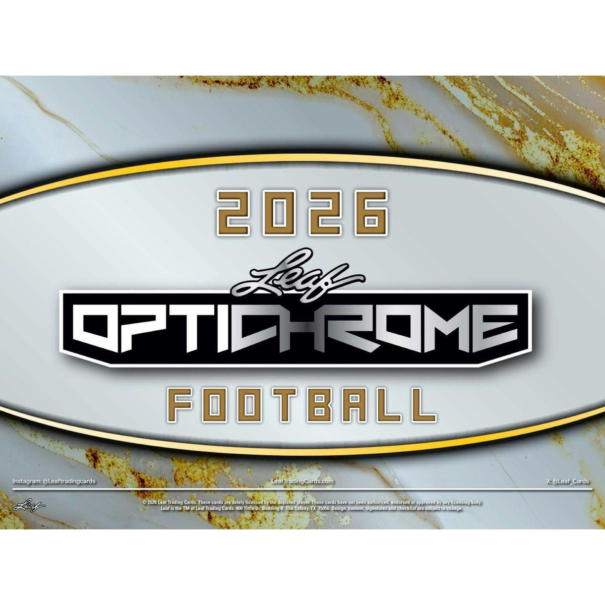 2026 Leaf Optichrome Football Hobby 12-Box Case