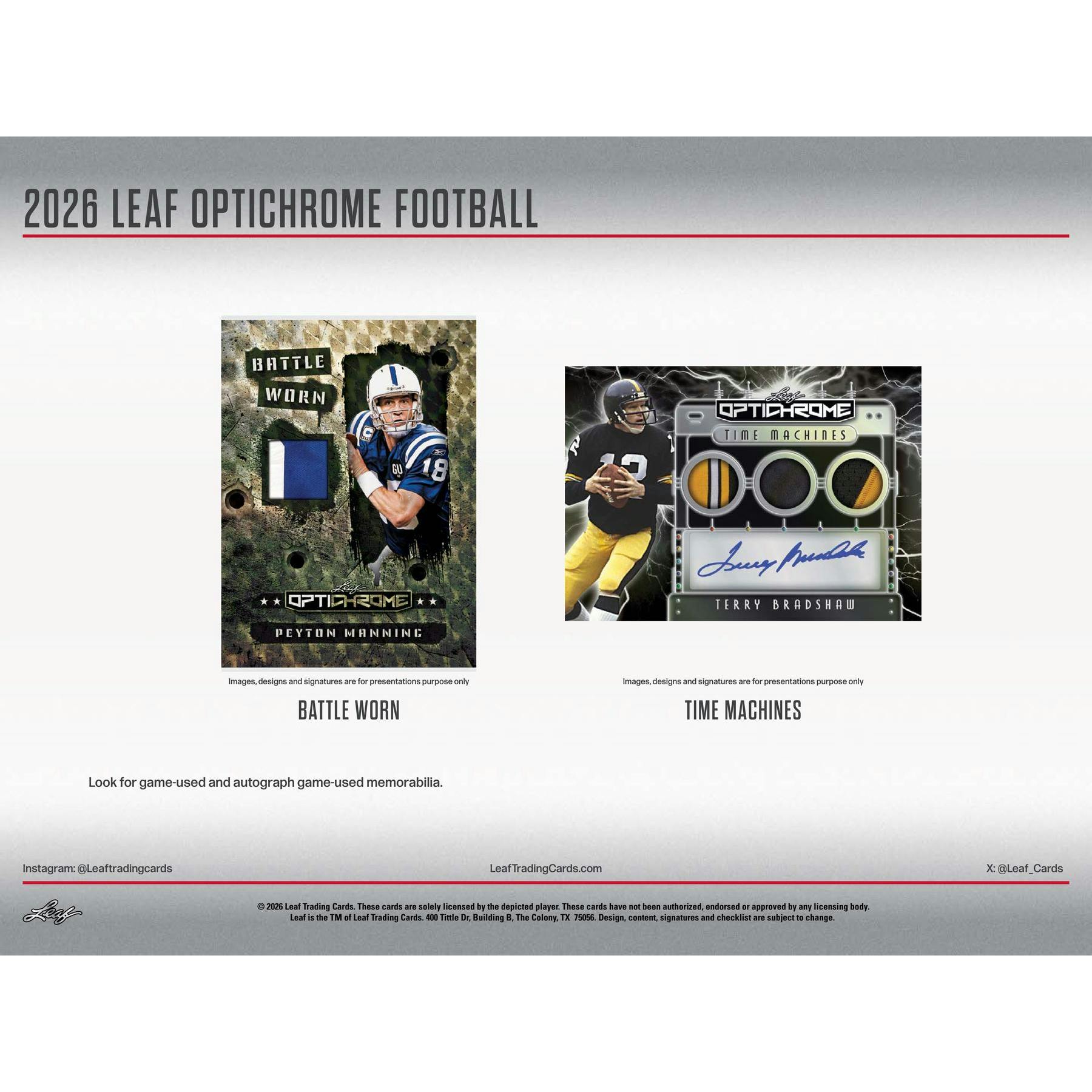 2026 Leaf Optichrome Football Hobby 12-Box Case