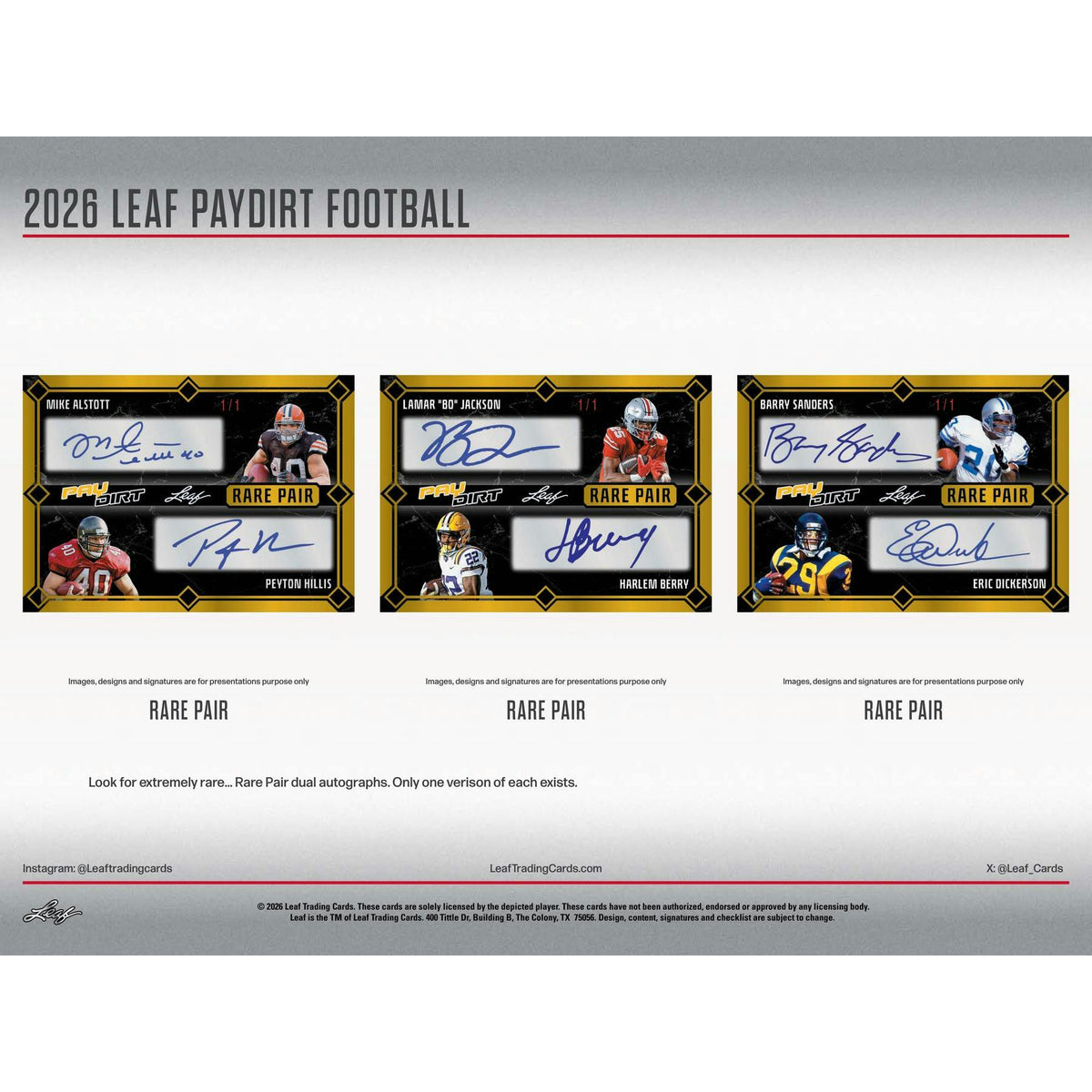 2026 Leaf Paydirt Football Hobby Jumbo Box
