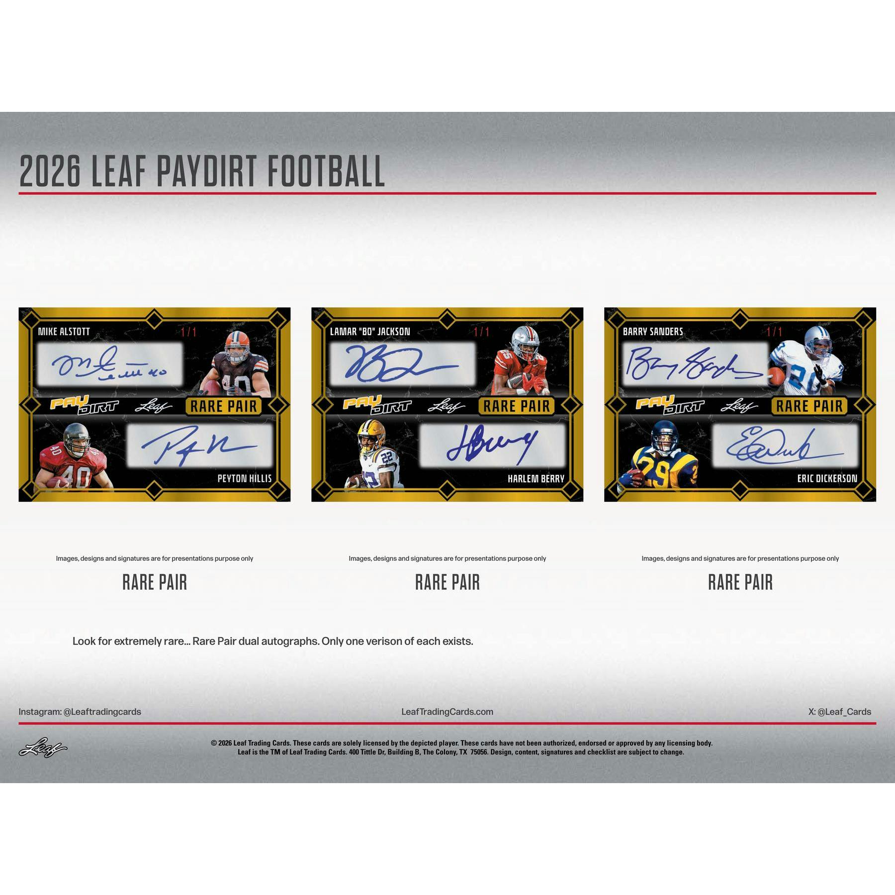 2026 Leaf Paydirt Football Hobby Jumbo Box