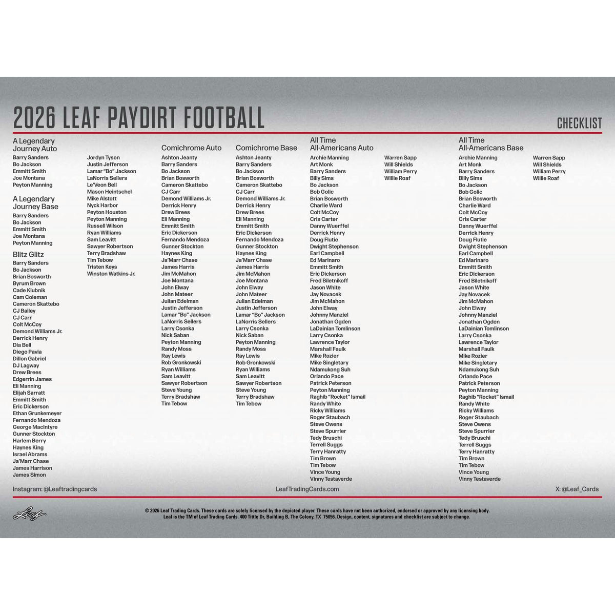 2026 Leaf Paydirt Football Hobby Jumbo 10-Box Case