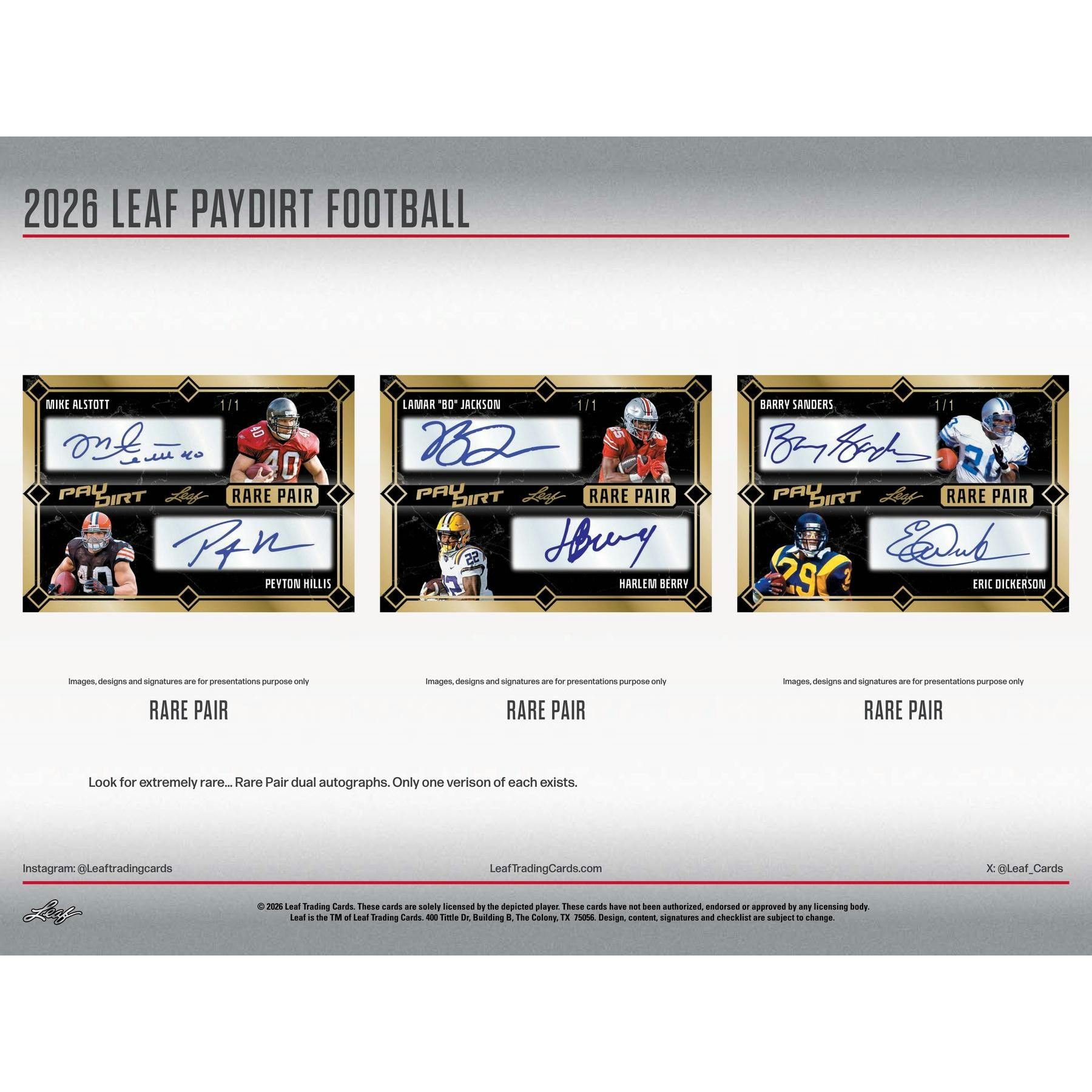 2026 Leaf Paydirt Football Hobby 15-Box Case