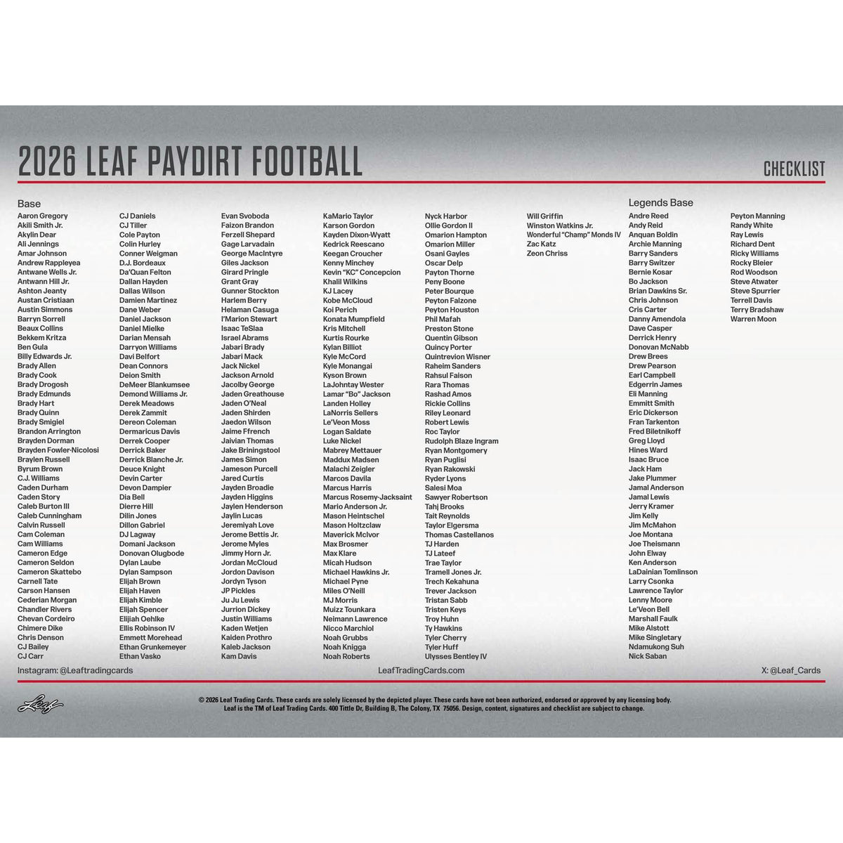 2026 Leaf Paydirt Football Hobby Box