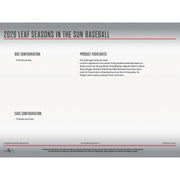 2026 Leaf Seasons in the Sun Baseball Hobby Box