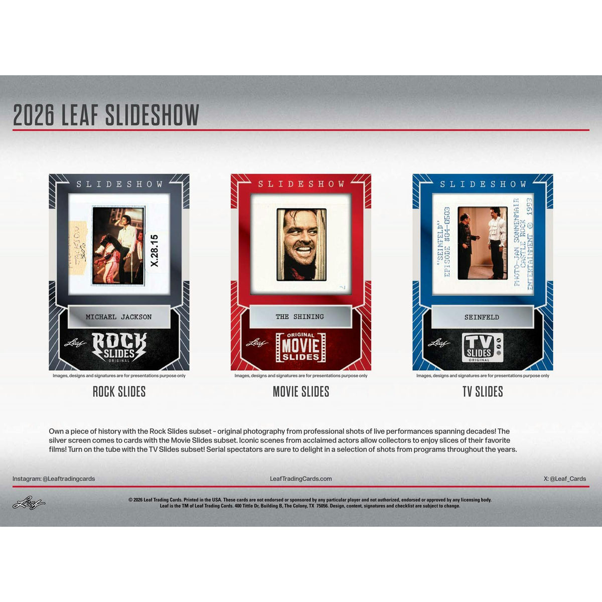 2026 Leaf Slideshow Hobby 10-Box Case