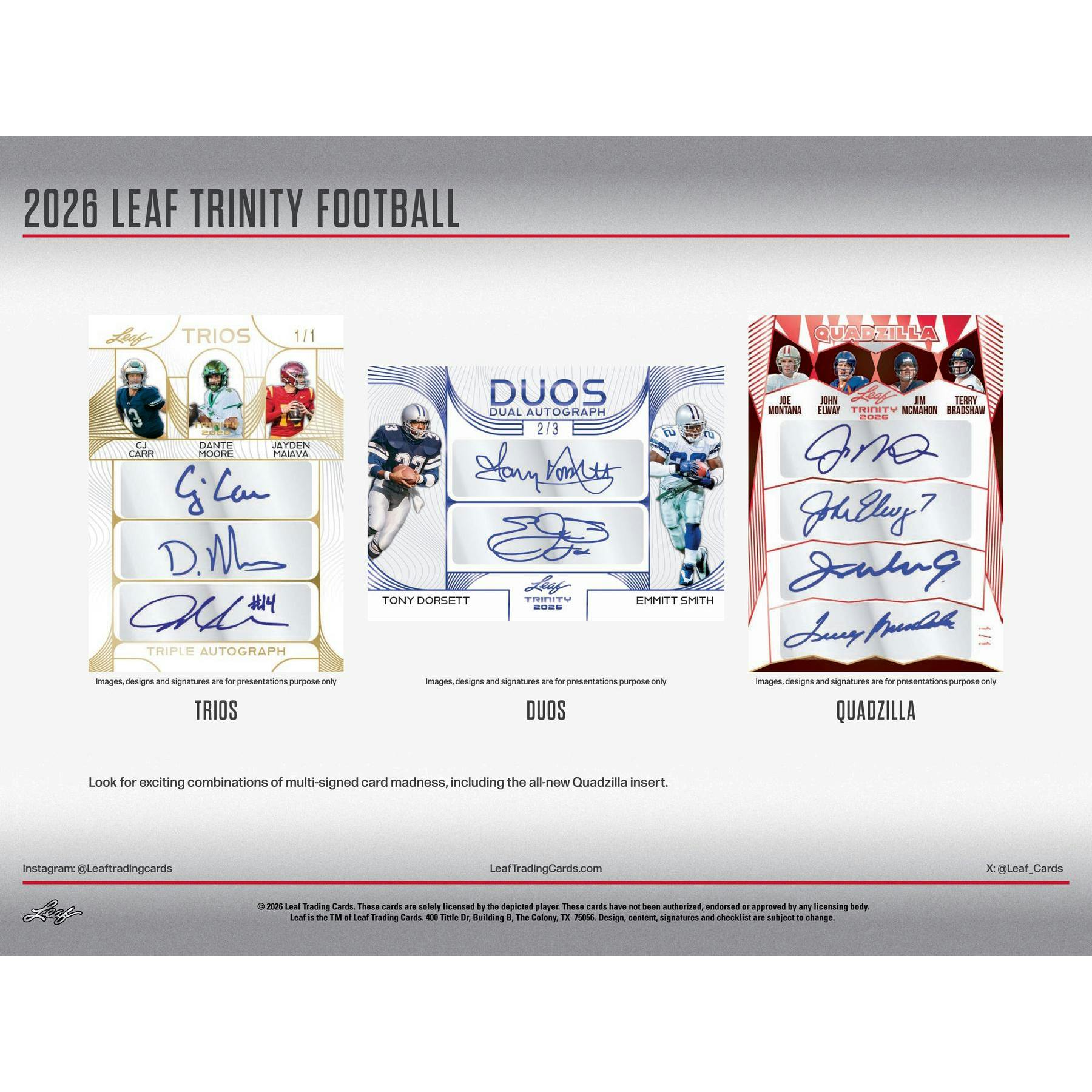 2026 Leaf Trinity Football Hobby Box