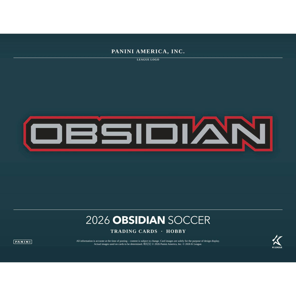 2026 Panini Obsidian K League Soccer Hobby Box (Presell)