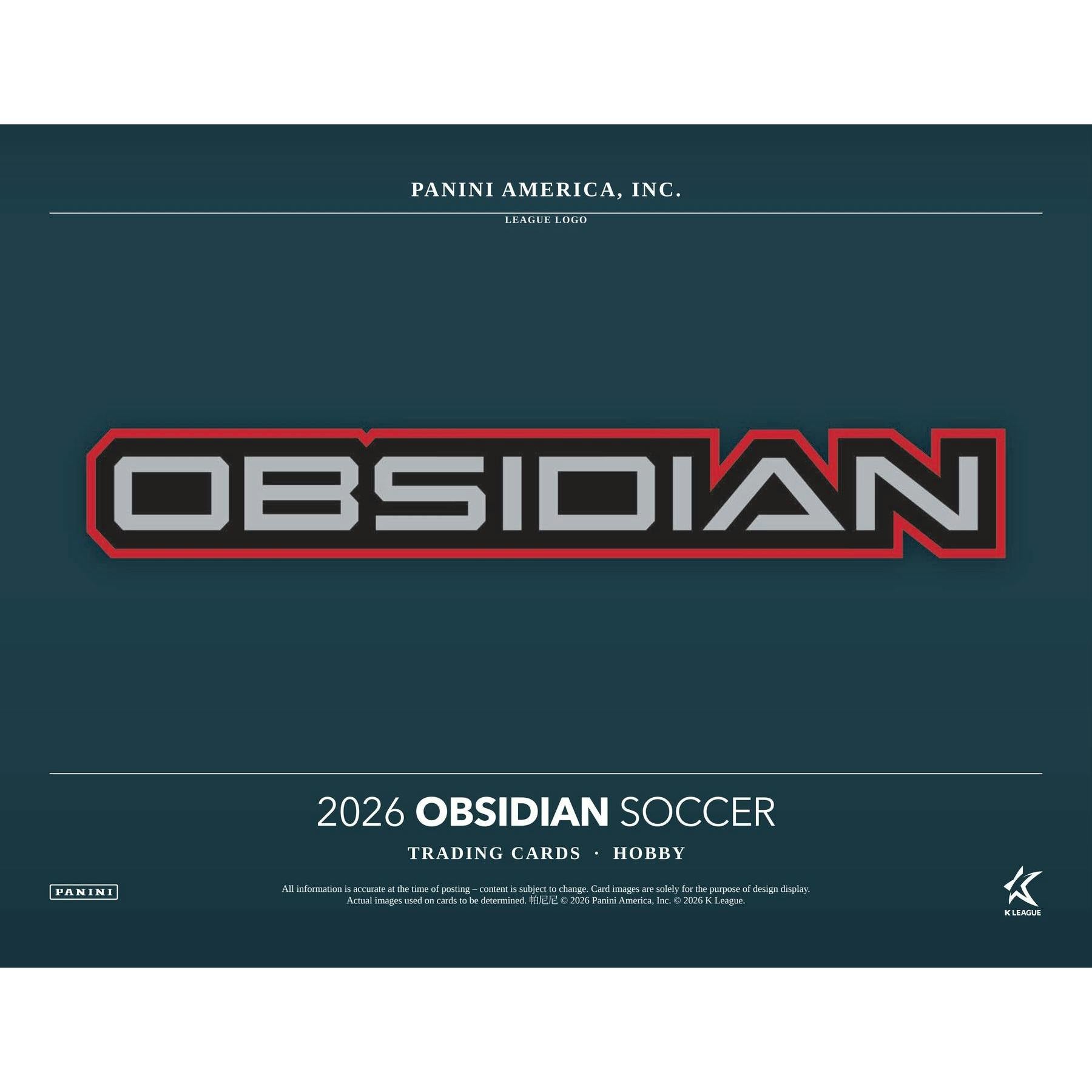 2026 Panini Obsidian K League Soccer Hobby 12-Box Case (Presell)