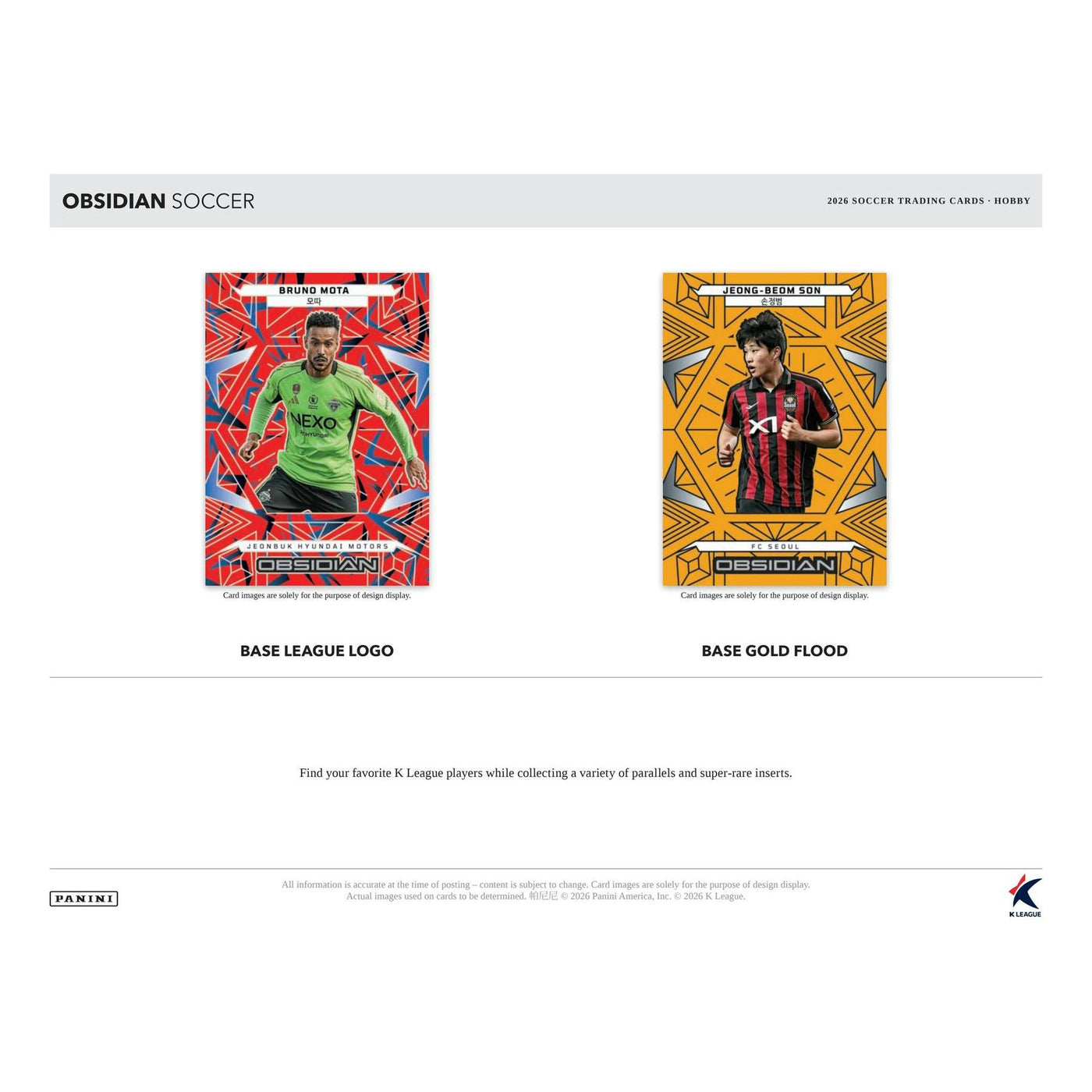 2026 Panini Obsidian K League Soccer Hobby Box (Presell)