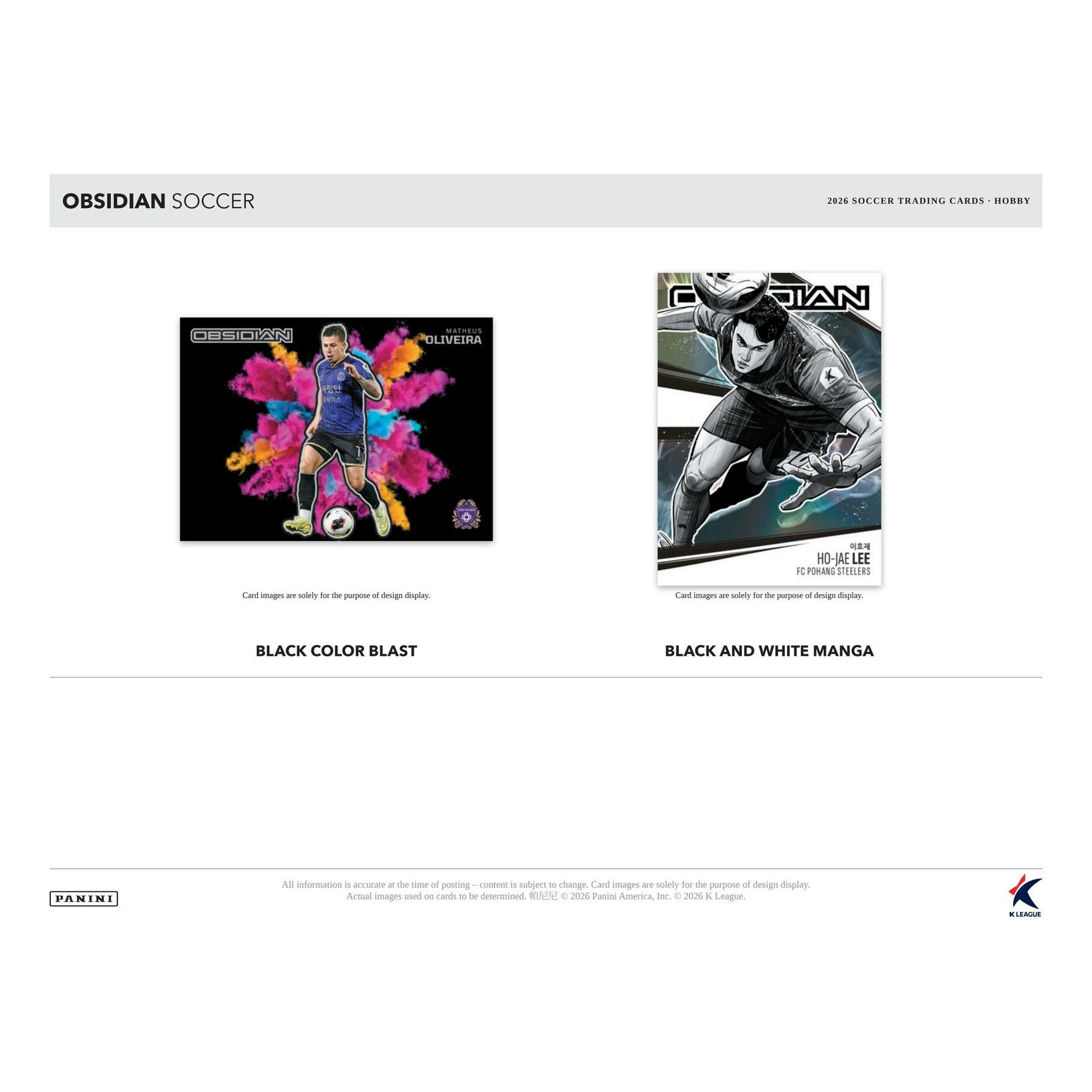 2026 Panini Obsidian K League Soccer Hobby 12-Box Case (Presell)