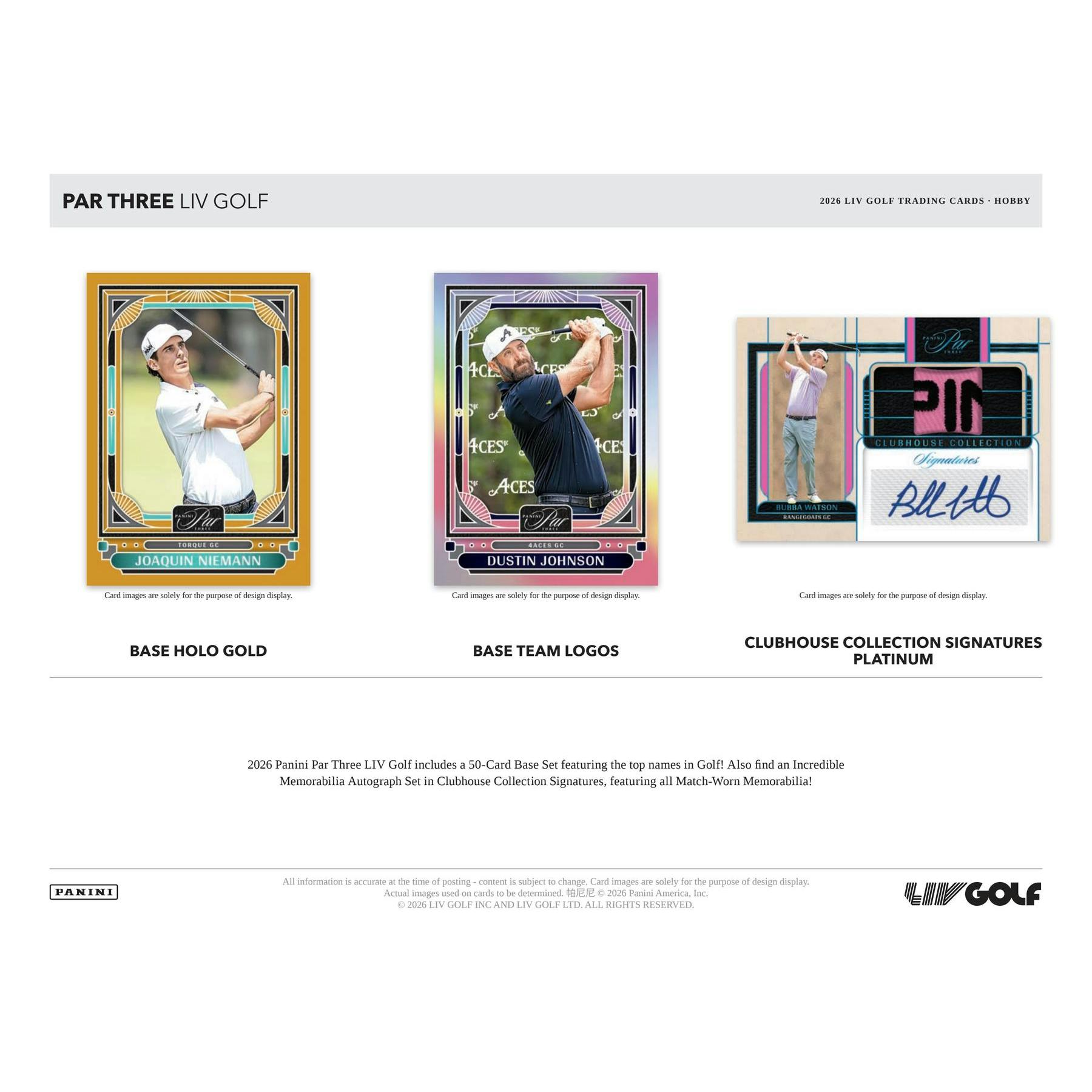 2026 Panini Par Three LIV Golf Hobby 10-Box Case (Presell)