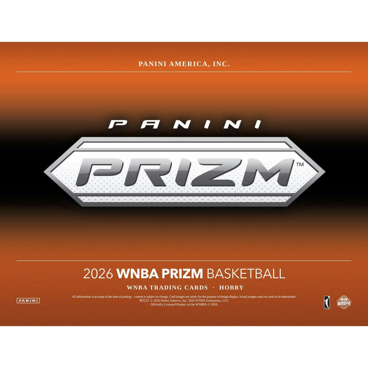 2026 Panini Prizm WNBA Basketball Hobby Box (Presell)