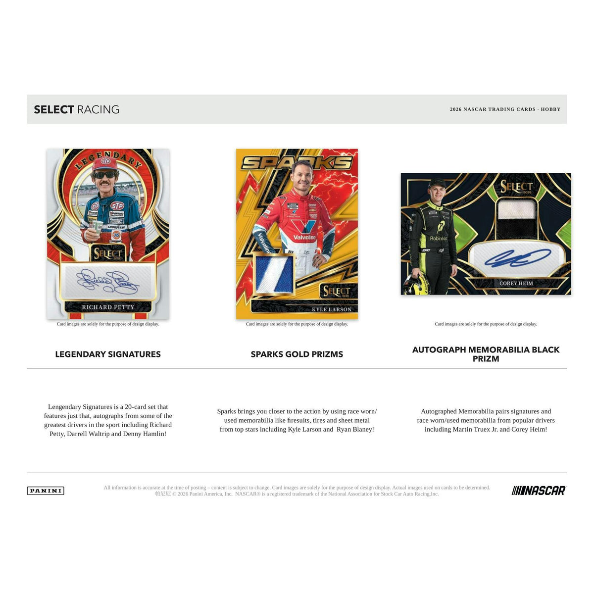 2026 Panini Select NASCAR Racing Hobby Pack