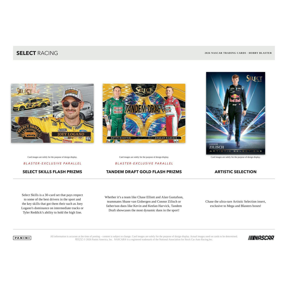 2026 Panini Select NASCAR Racing Blaster Hobby 20-Box Case