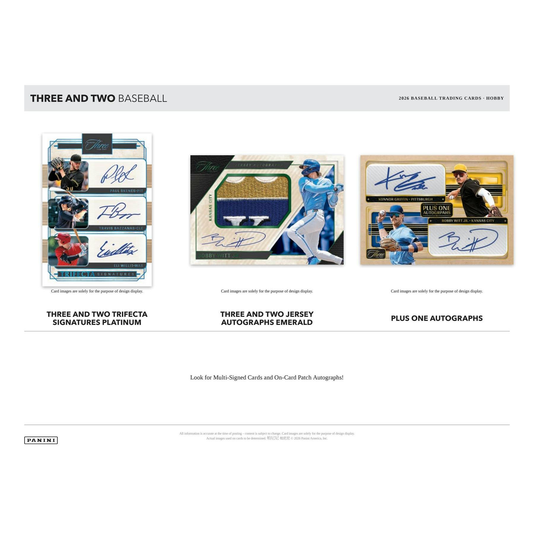 2026 Panini Three and Two Baseball Hobby Box (Presell)