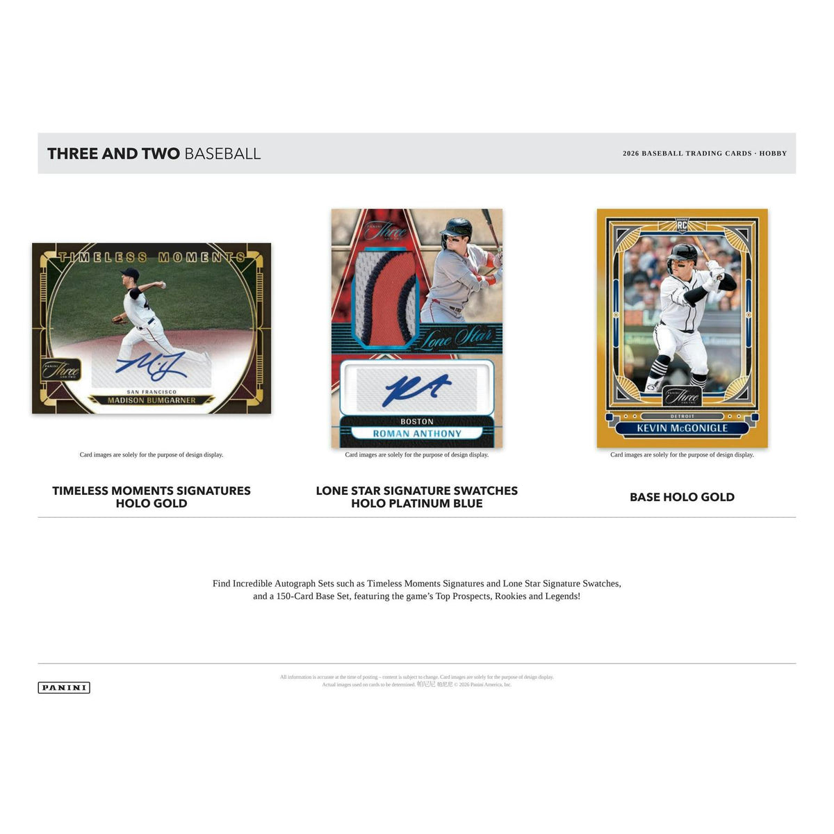 2026 Panini Three and Two Baseball Hobby Box (Presell)