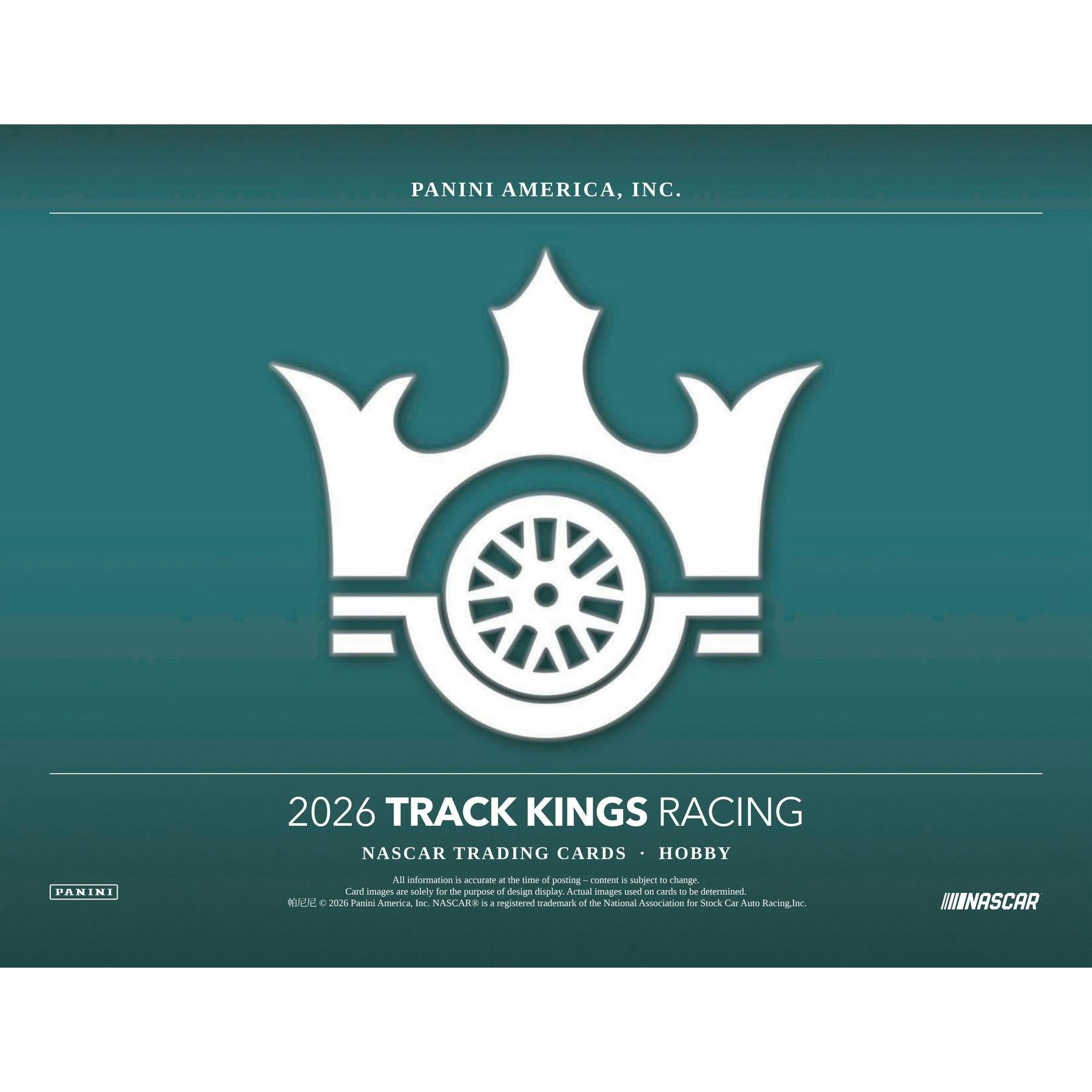 2026 Panini Track Kings NASCAR Racing Hobby 16-Box Case (Presell)
