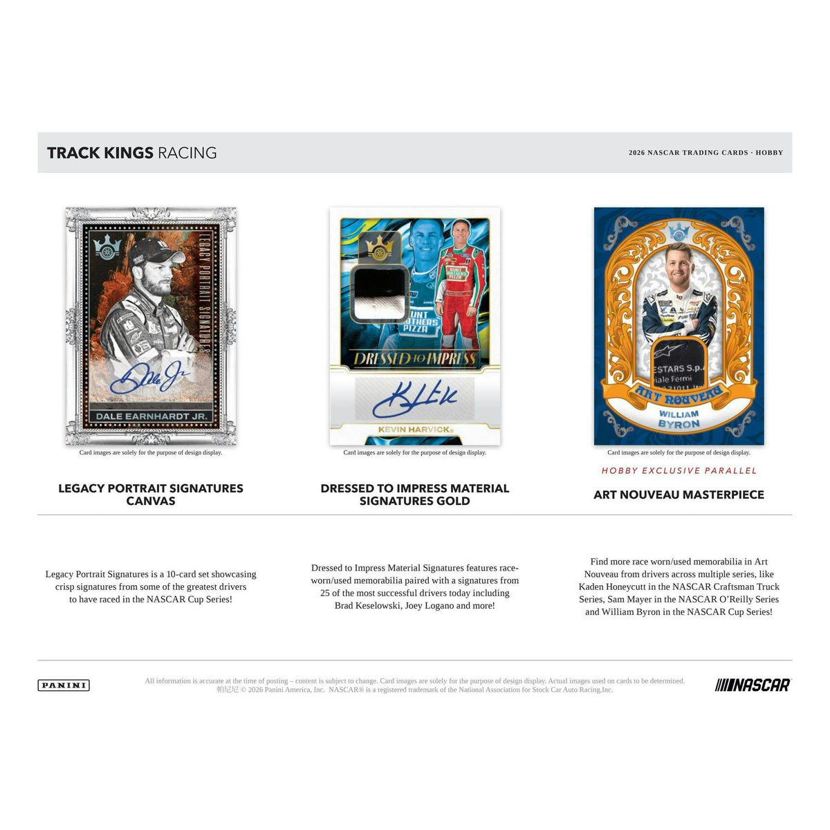 2026 Panini Track Kings NASCAR Racing Hobby Box (Presell)